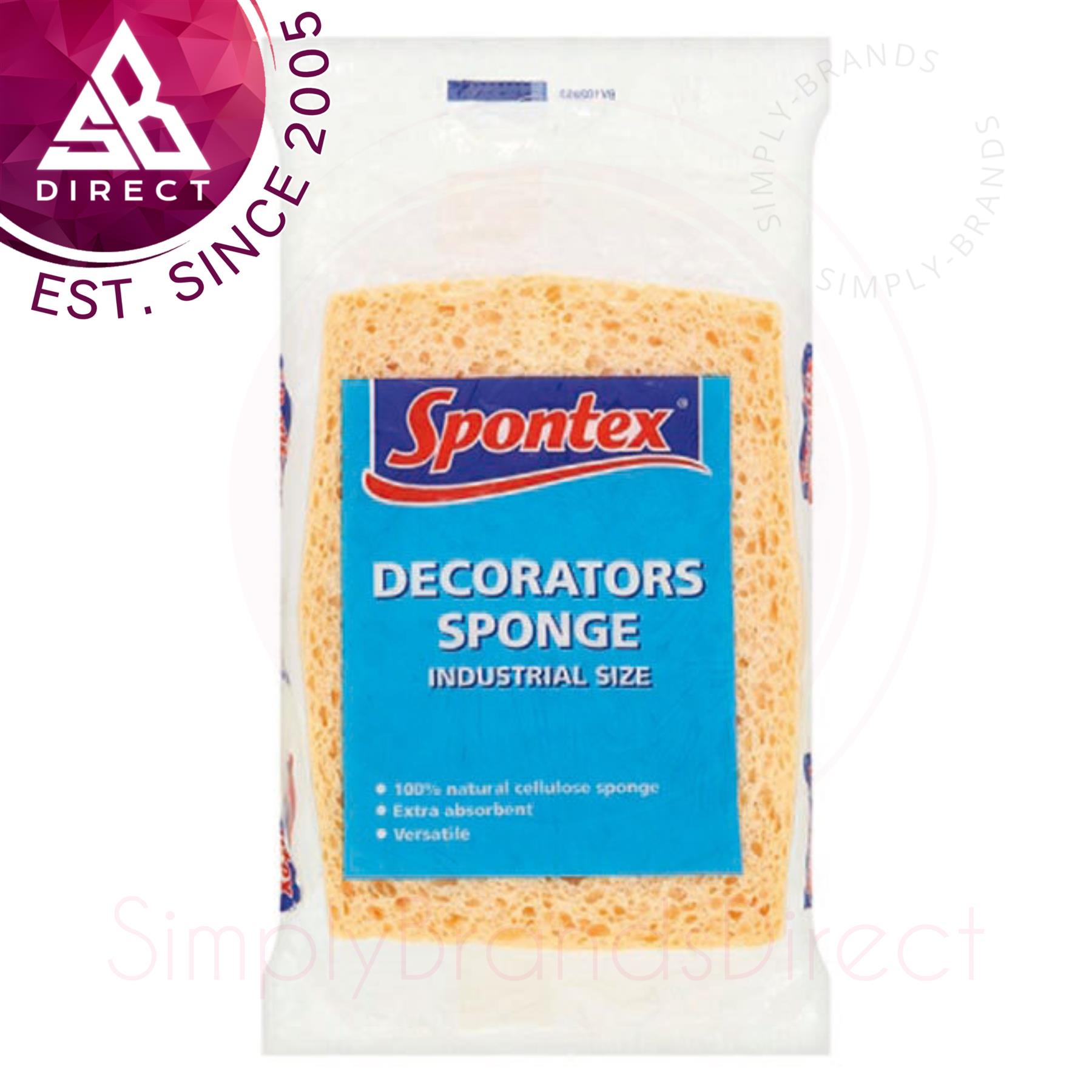 Spontex Industrial Decorators Sponge│Extra Absorbent│100% Natural│Easy to Use