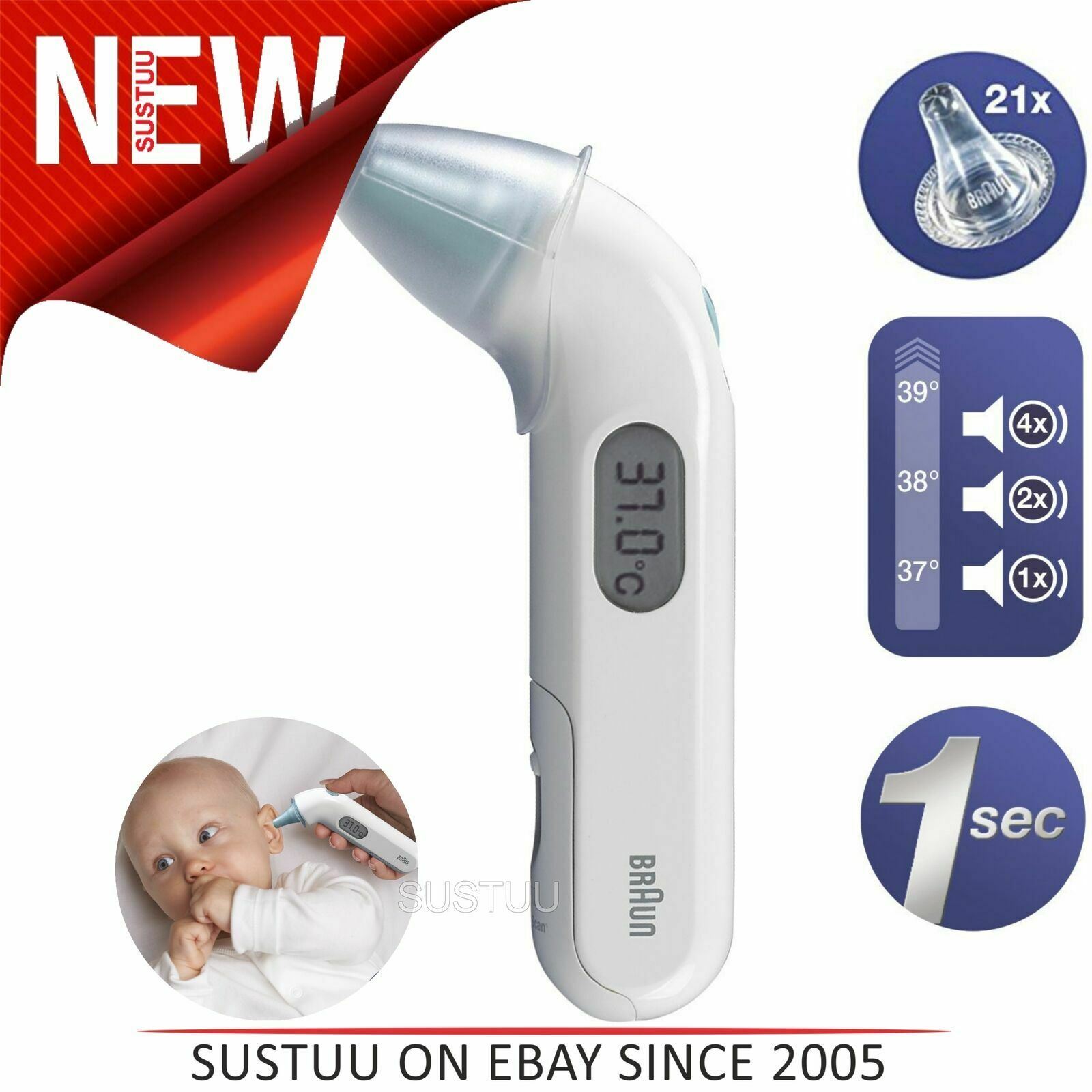 Braun Thermoscan Infrared Ear Thermometer│Audio Fever