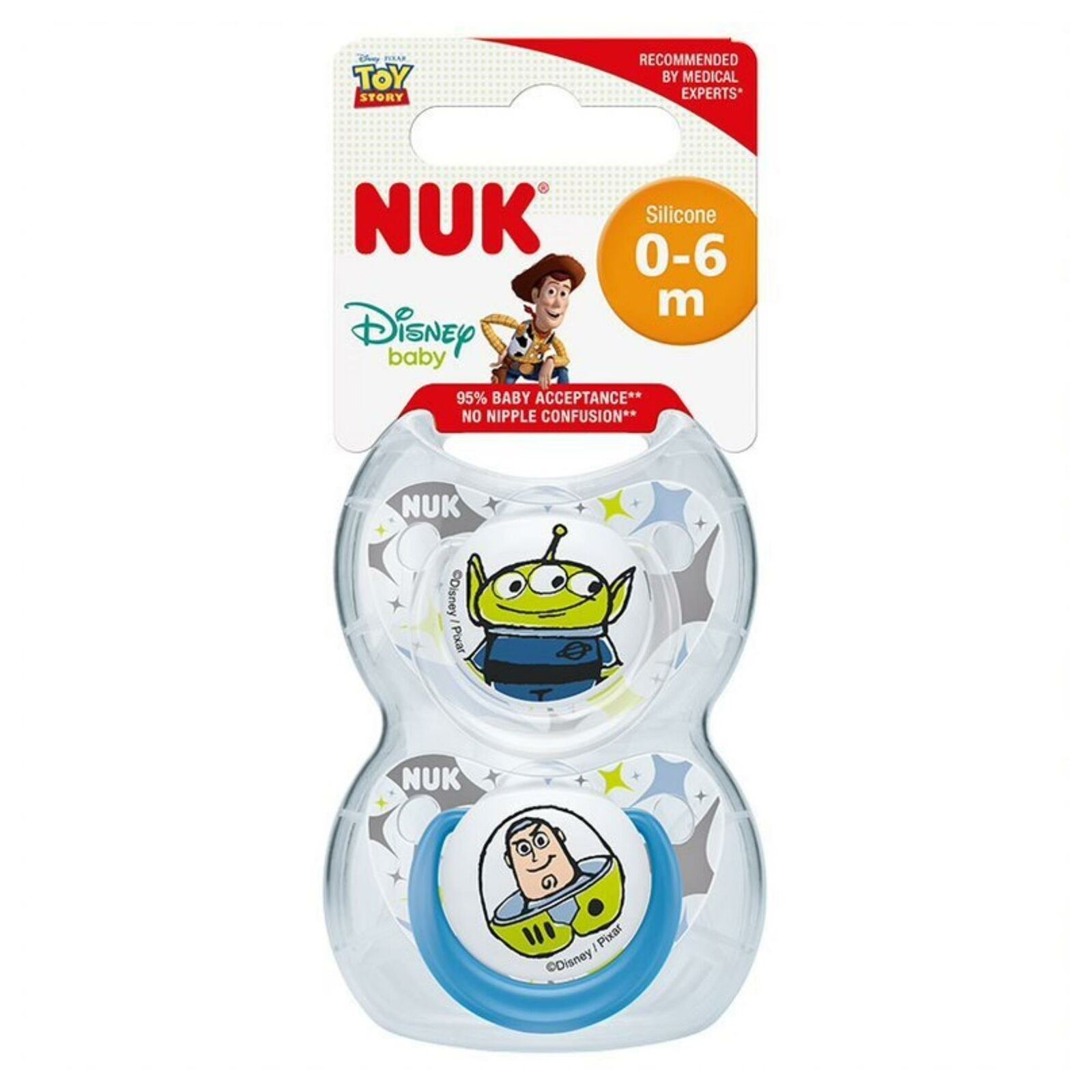 Nuk Orthodontic 2pk Pacifier New 0-6 months free shipping