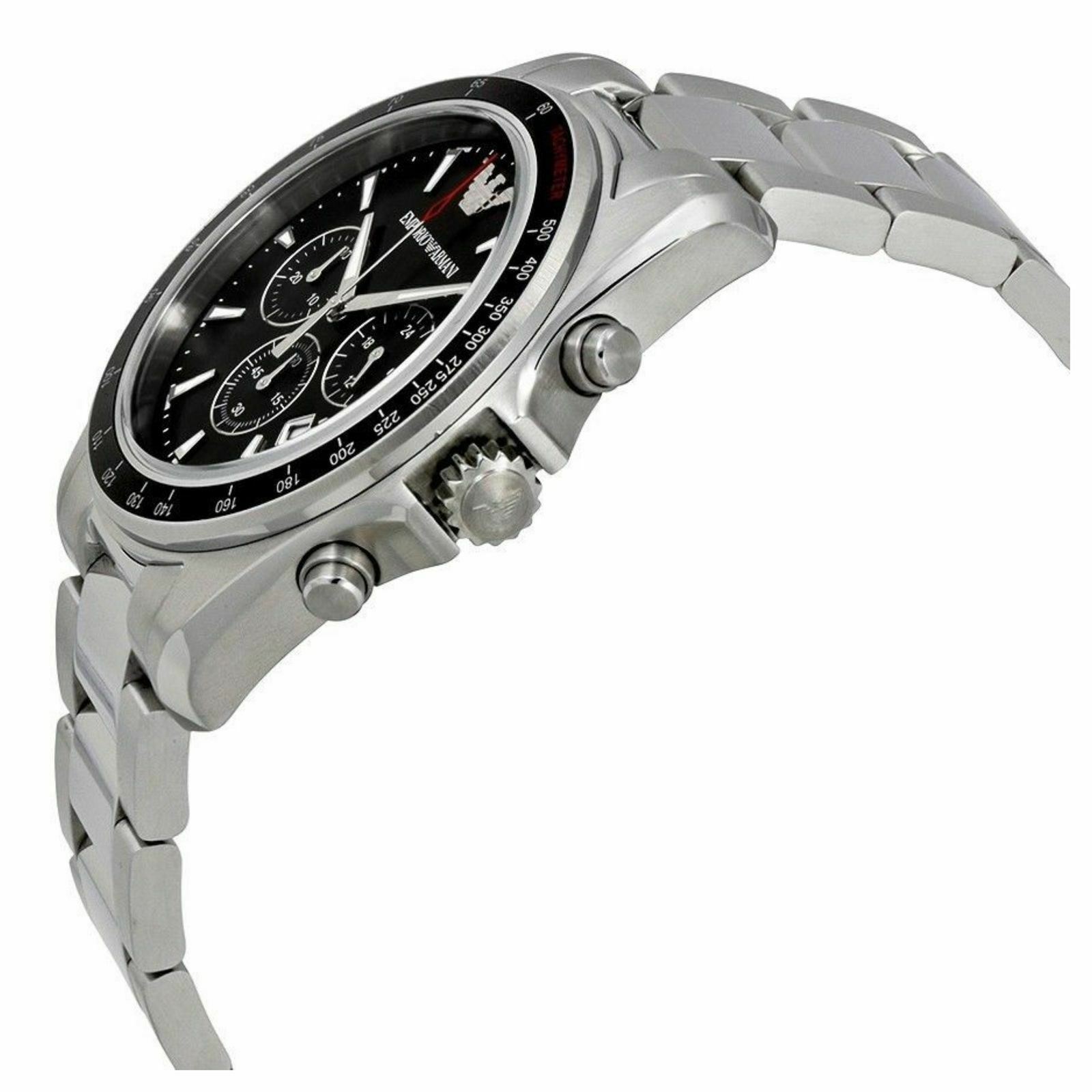 emporio armani tachymeter black watch