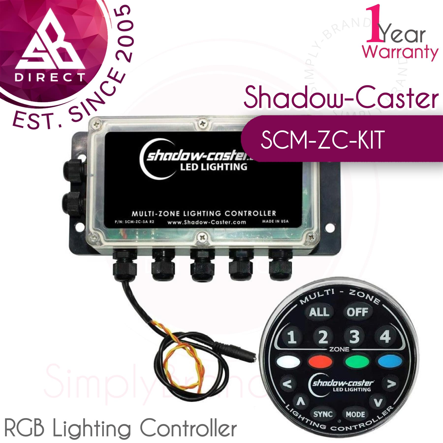 Shadow-Caster SCM-ZC-KIT Multi-Zone RGB Lighting Controller│With Shadow-NET│IP65