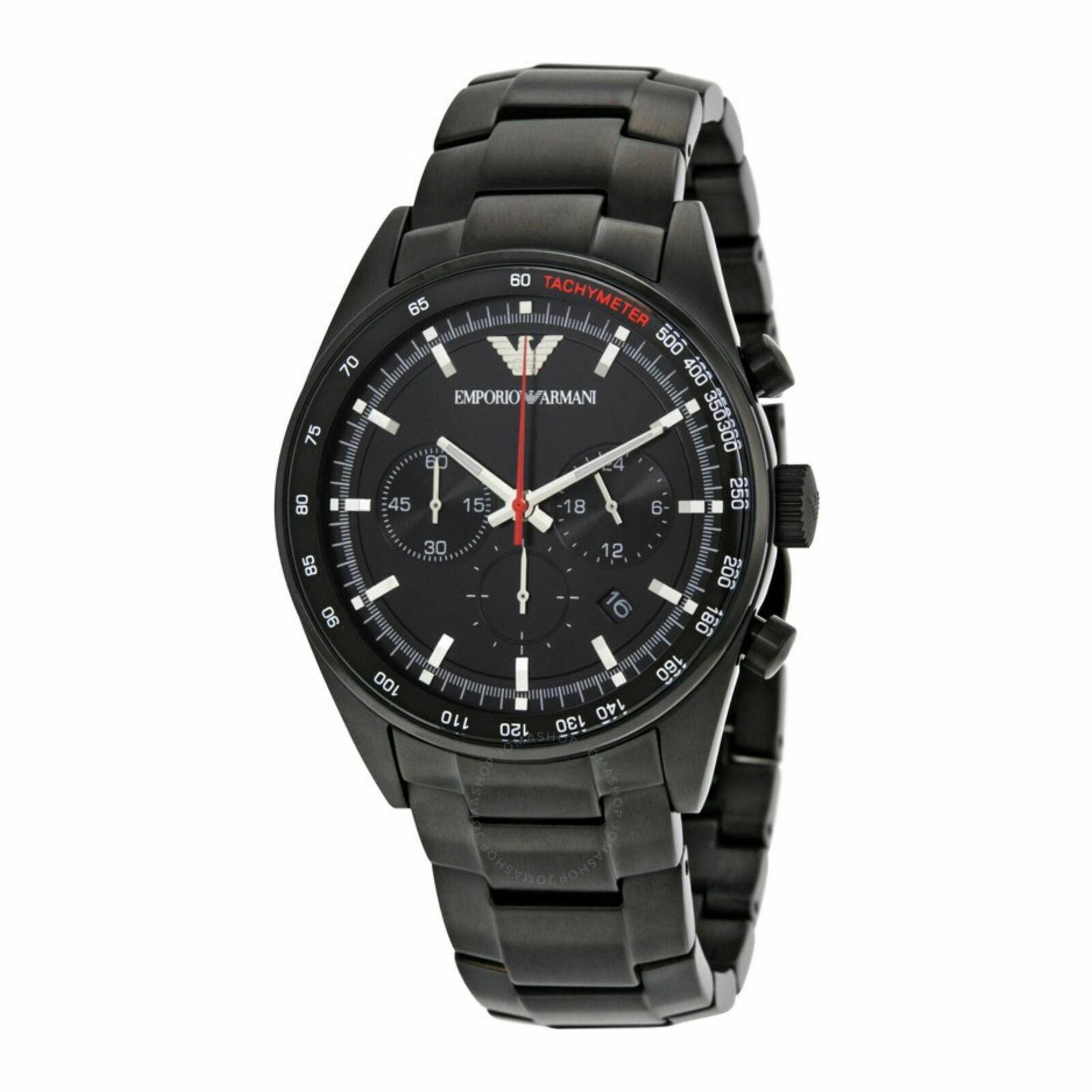 emporio armani tachymeter black watch