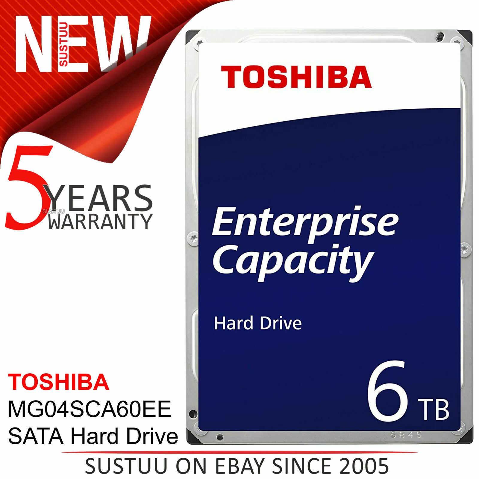 Toshiba Enterprise HDD 6TB 3.5/’/’ SAS 12Gbit//s 7200RPM MG04SCA60EE