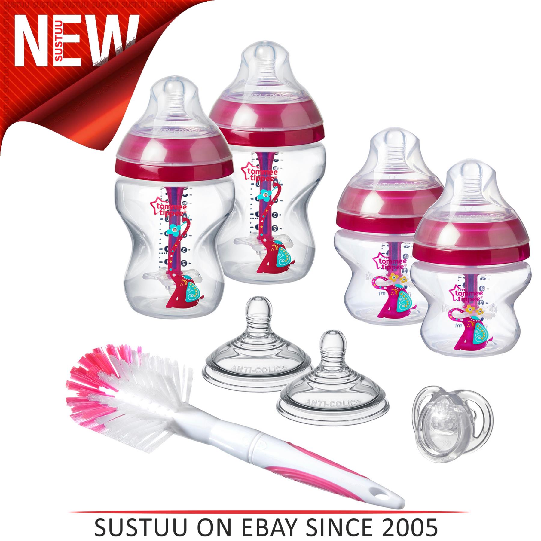 tommee tippee colic bottles set