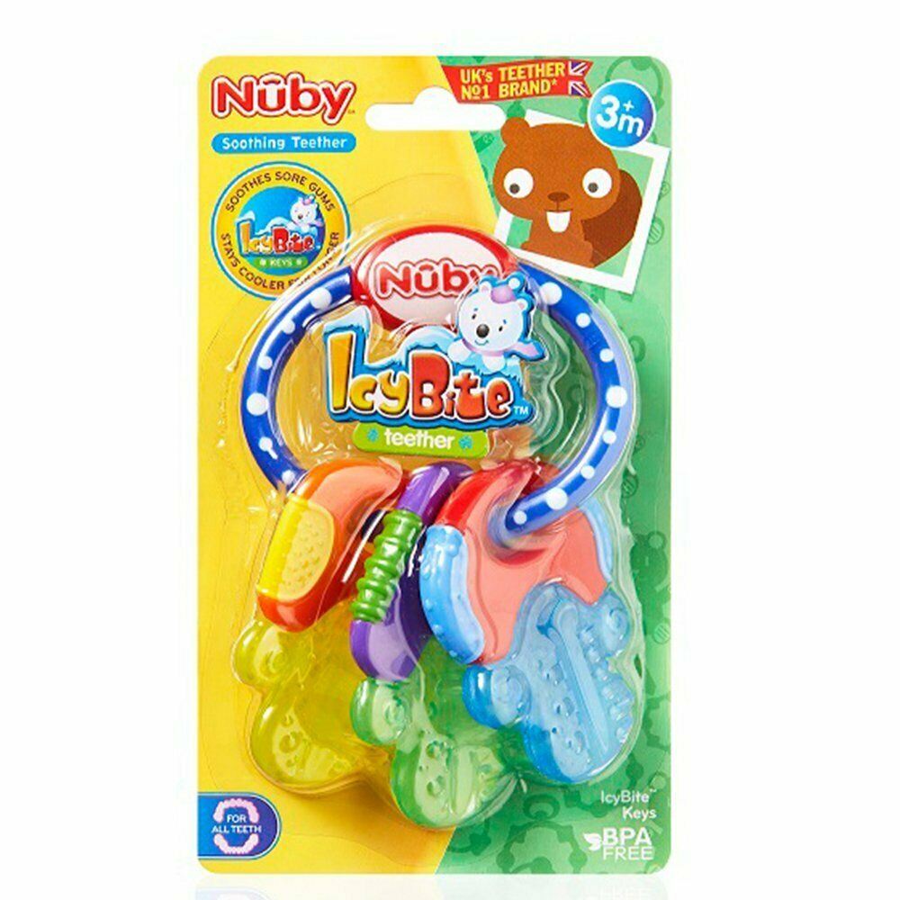 NUBY BABY NONTOXIC COMFORTER ICY BITE KEYS PACIFIC EARLY TEETHING TEETHER TOYS