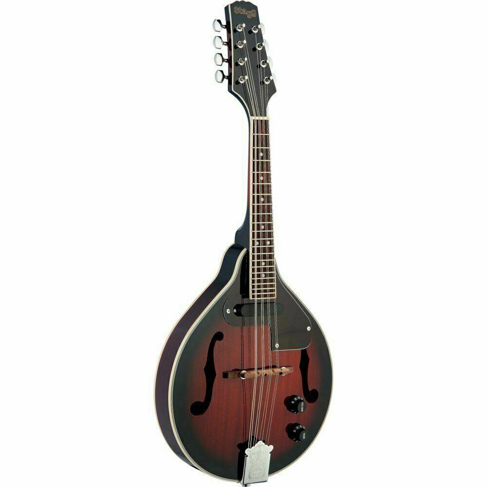 Stagg Electro Acoustic Bluegrass Mandolin with Nato Top│Adjustable