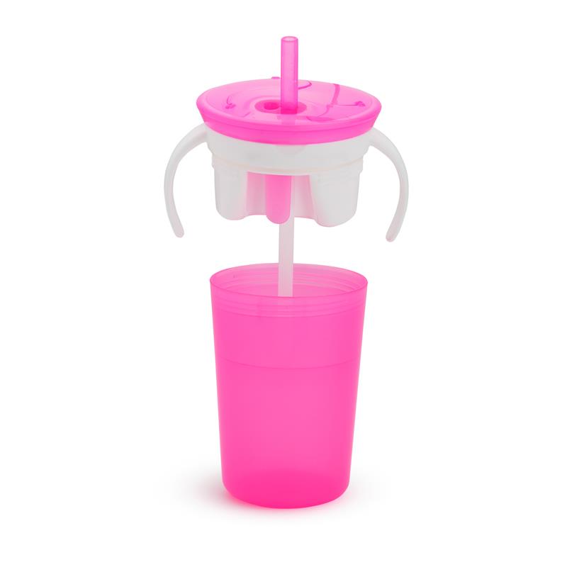 Munchkin bébé bec Paille Tasse /& Snack CatcherBaby Feeding Tasserose12m+
