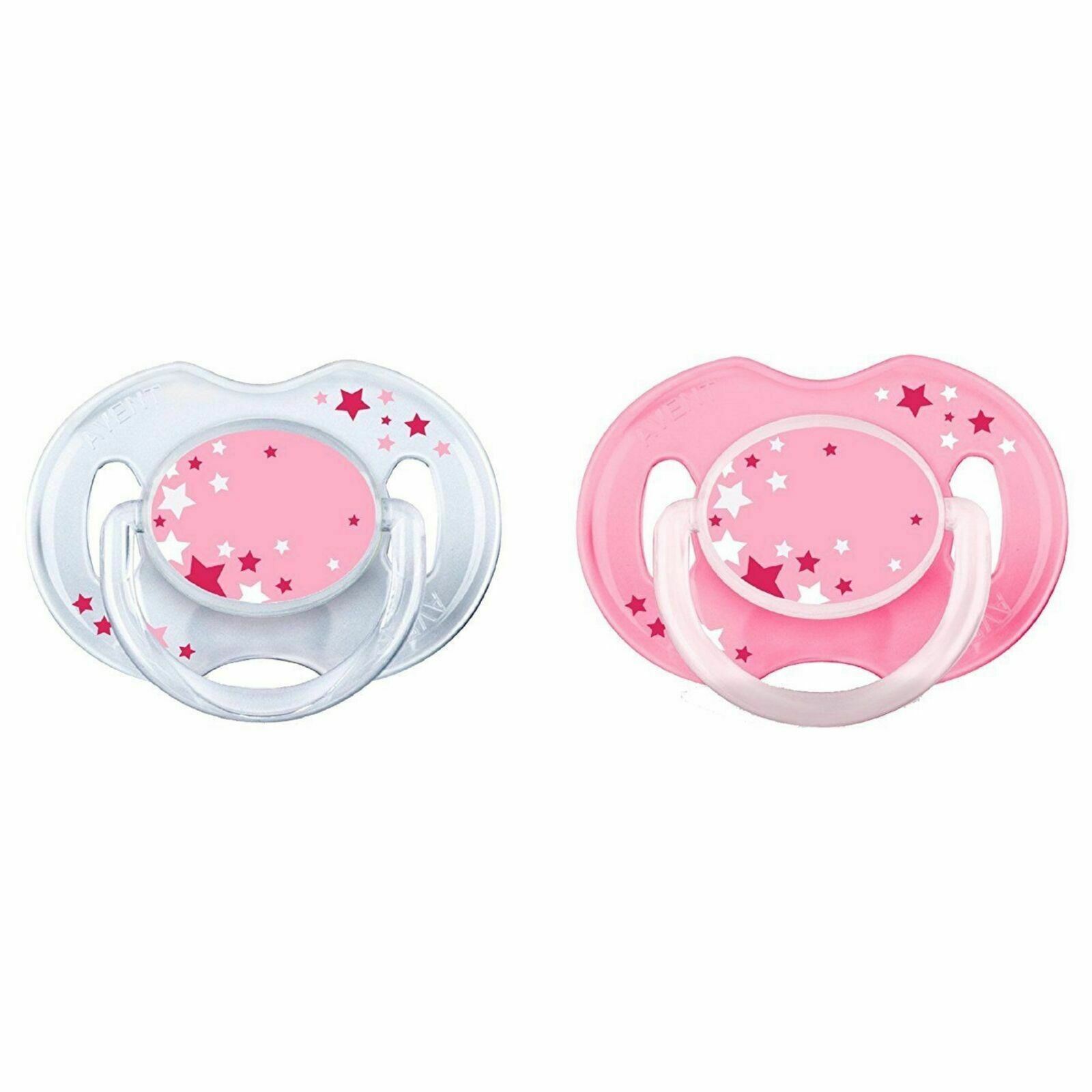 Philips Avent scf176//18 2-pack ortodóntico chupete 0-6m Noche Tiempo-Amarillo