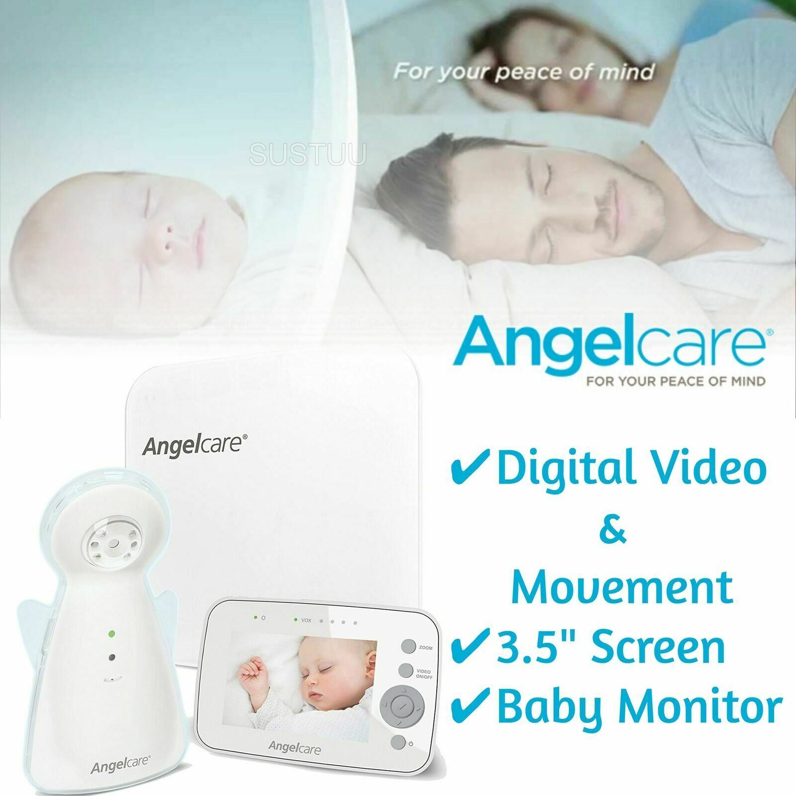 Angelcare Digital Video Movement & Sound 3.5" Screen Baby Monitor