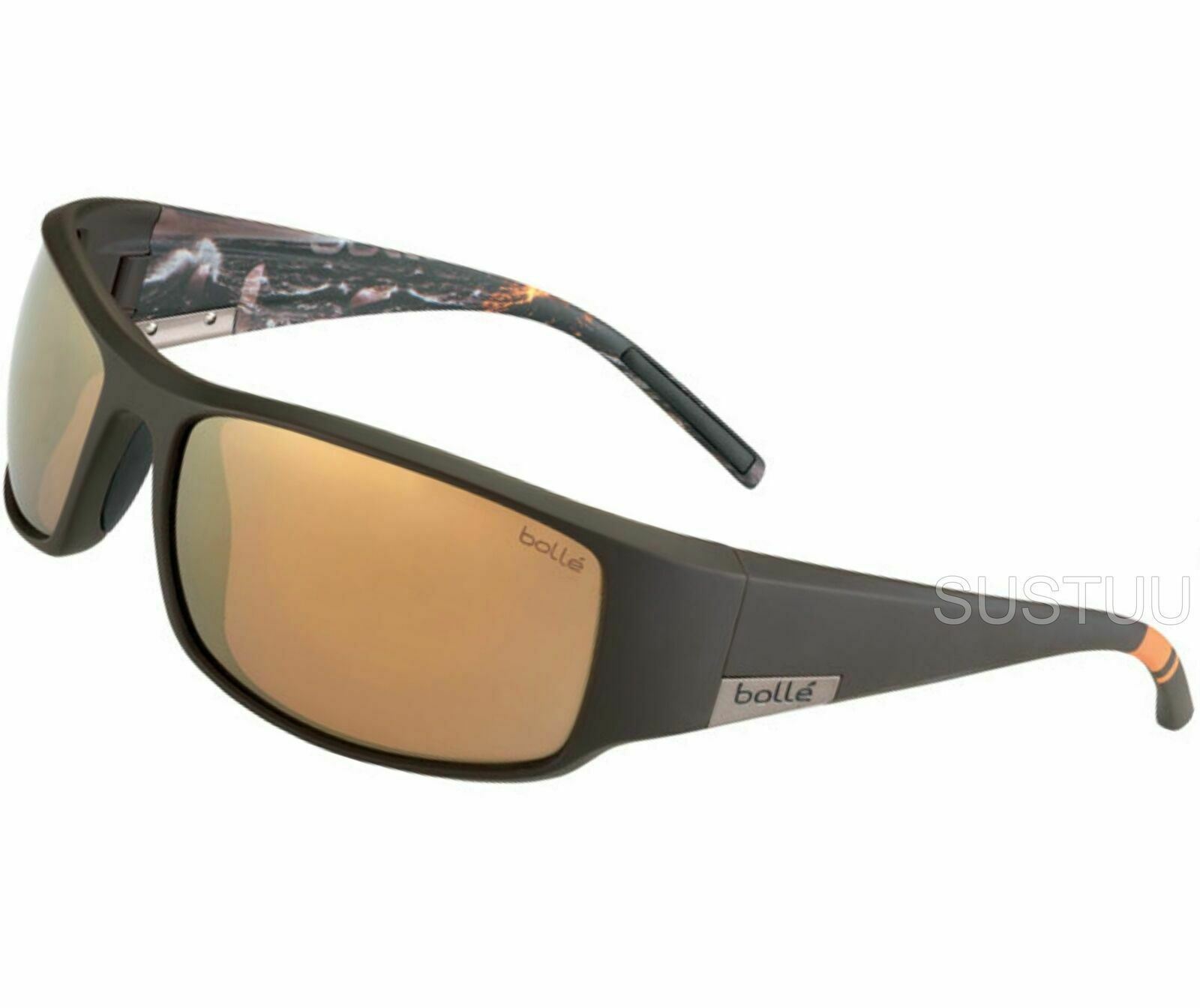 Bollé King Sunglasses│Matte Brown Sea│Polarized│Inland Gold oleo AF Lens│12120 eBay