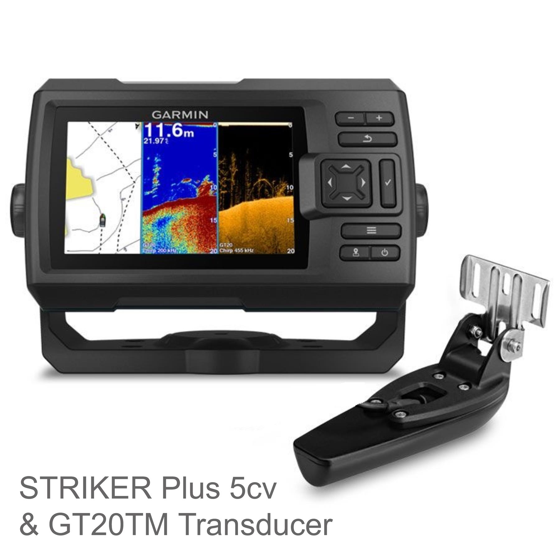 Garmin STRIKER Plus 5cv & GT20TM Transom Transducer│Fish