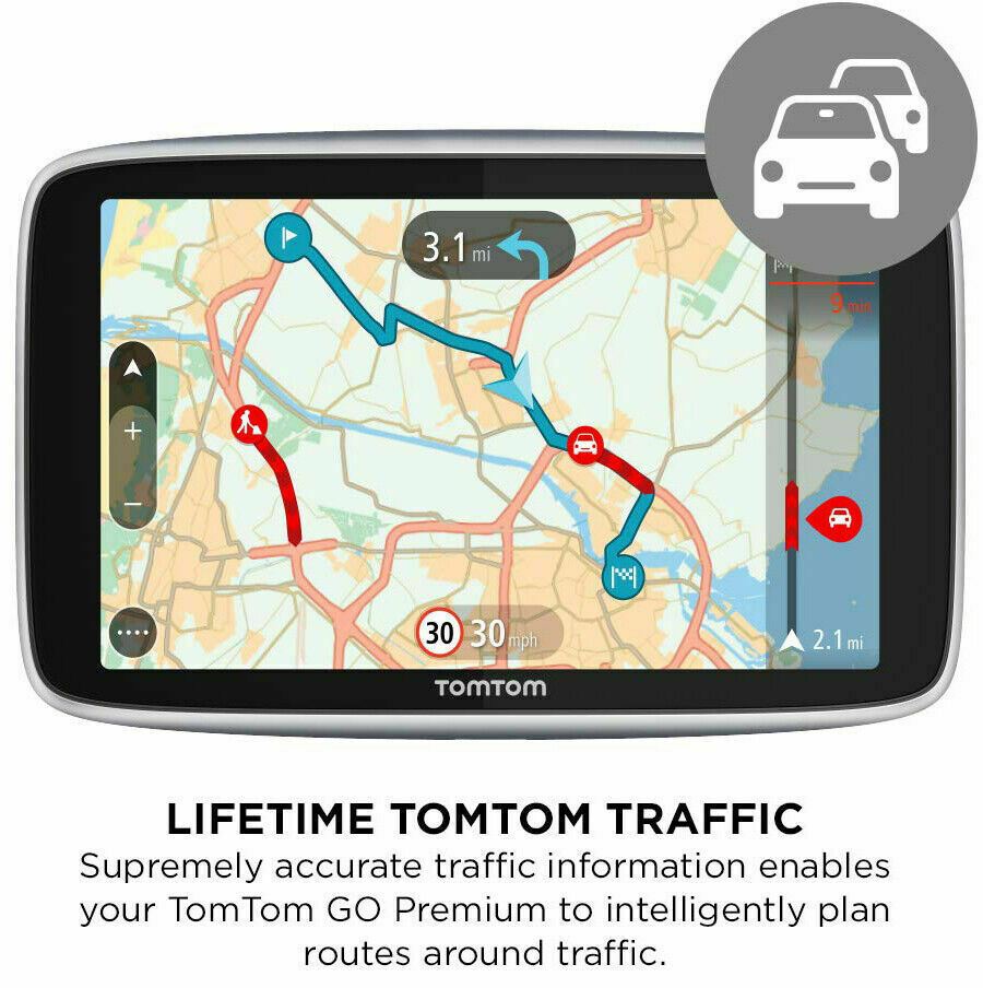 TomTom Go Premium 5" Car GPS Sat NavWorld Map Updates via WiFi