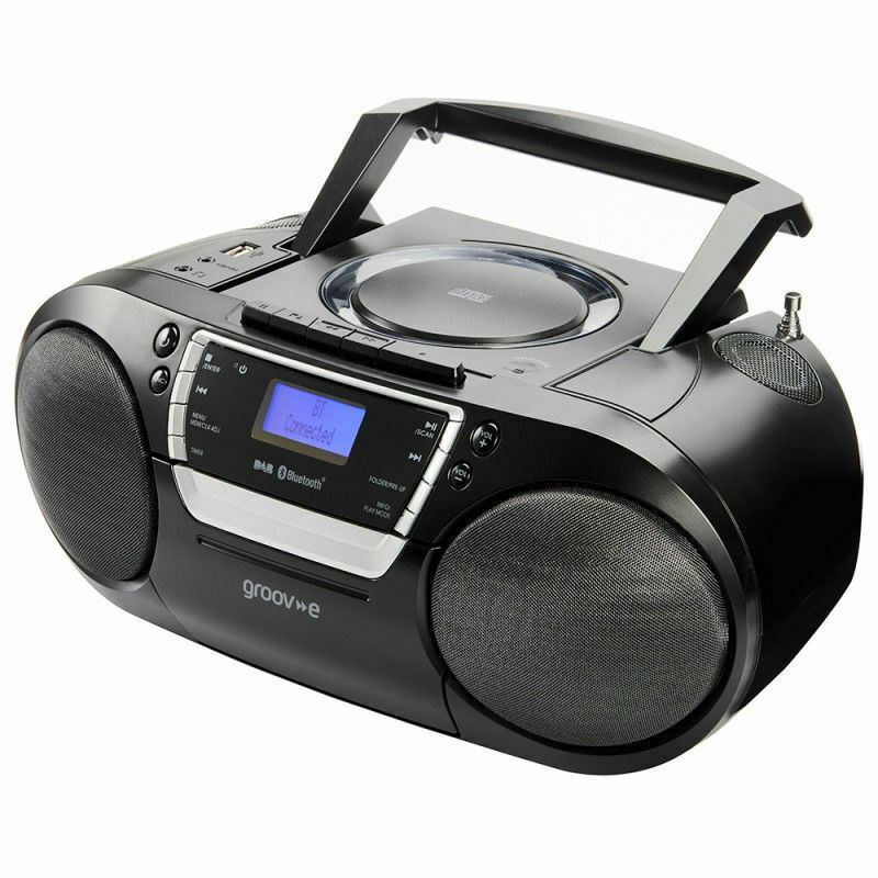 Groove Ultimate Bluetooth BoomboxPortable CD/Cassette PlayerDAB/FM