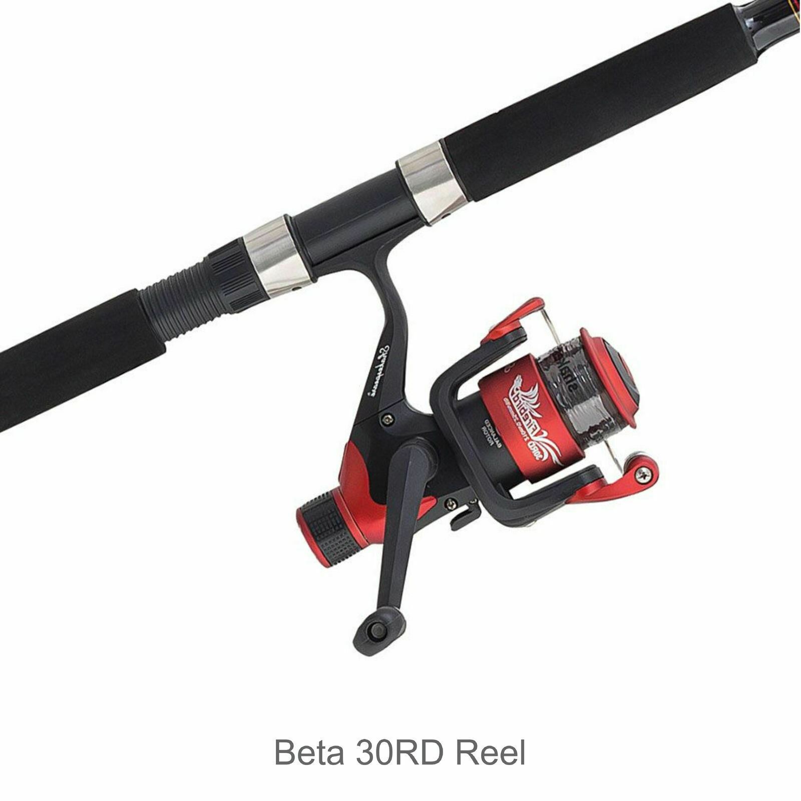 Shakespeare Firebird Telescopic Spin Rod & Reel Combo│Black/Red│9ft