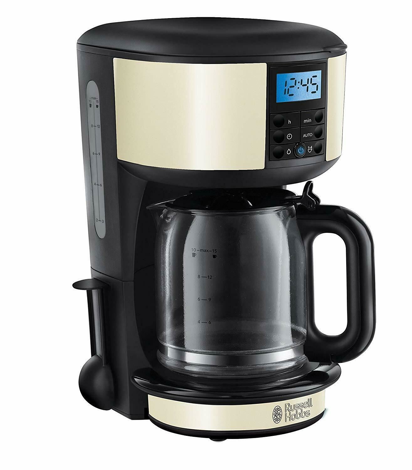 Russell Hobbs Legacy Coffee Maker 1.25L24Hour TimerAuto CleanPause/PourCream 4008496833726