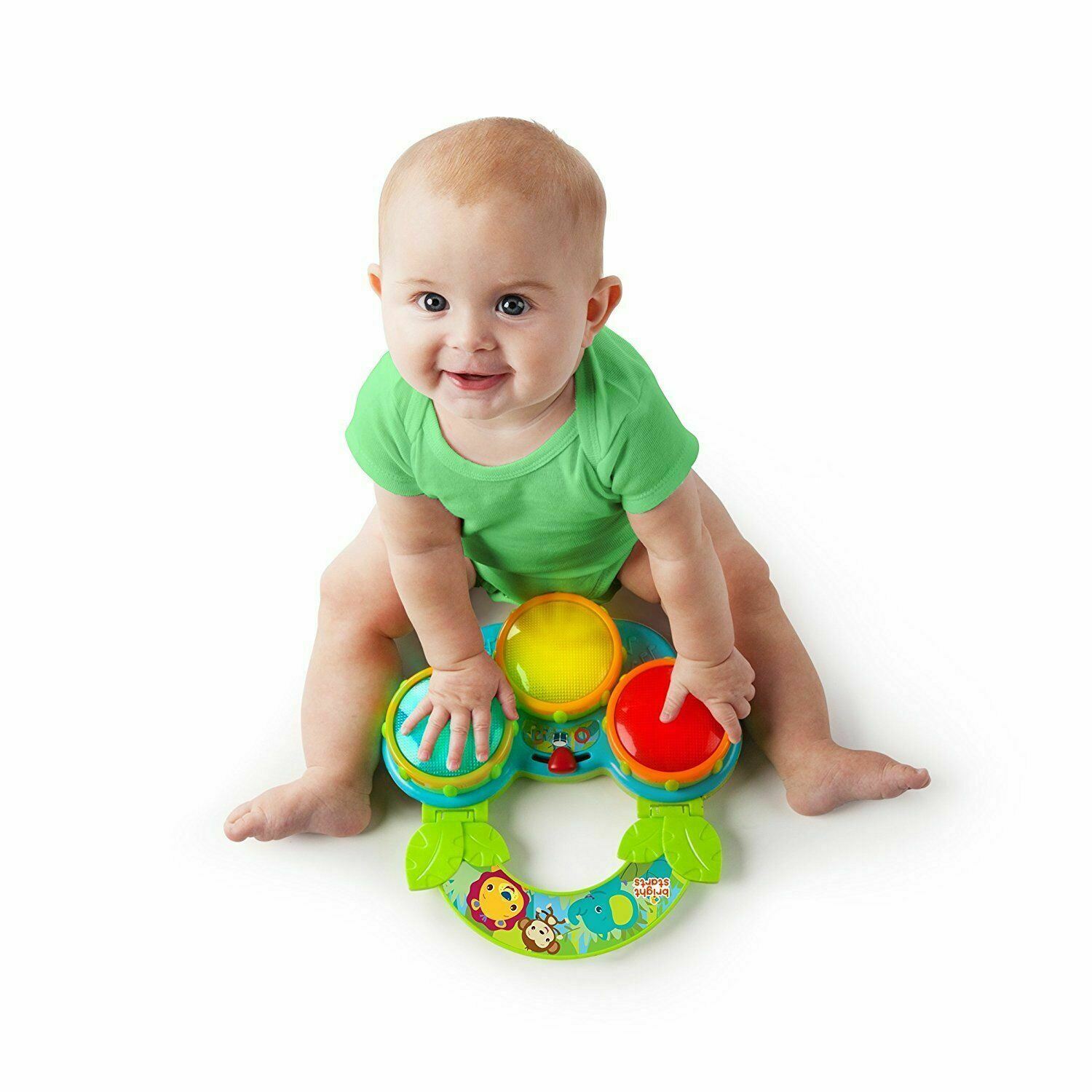 Bright Starts Safari Beats Drum Kit│Baby/Kids Activity Toy With Fun