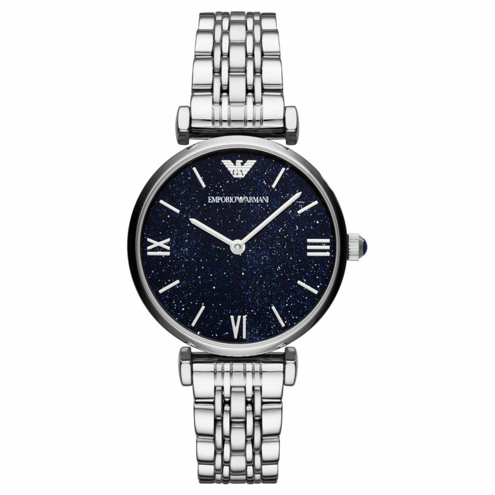 Emporio Armani Gianni TBar Ladies Watch AR11091¦Blue Dial¦Stainless