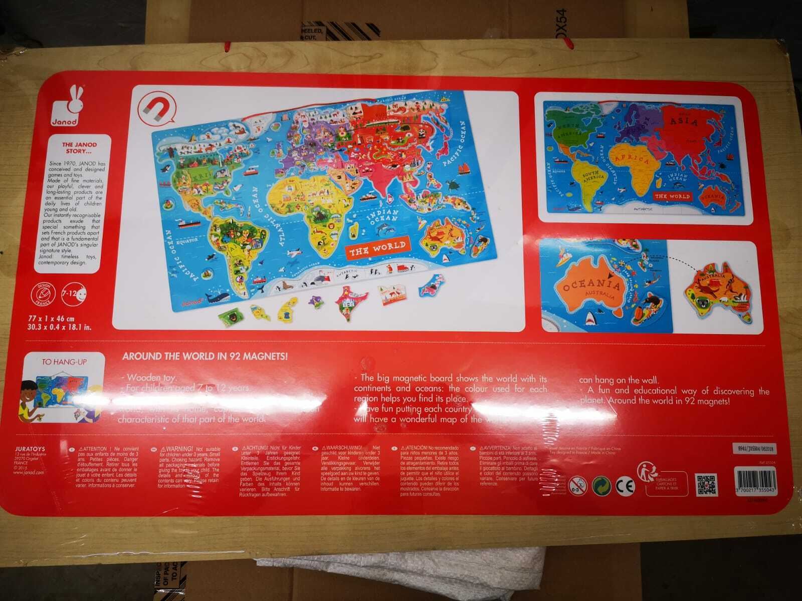 Jigsaws Puzzles Frame Jigsaws English Version Janod J05504 Wooden Magnetic World Map Puzzle 92 Pieces Mimamo Led Com