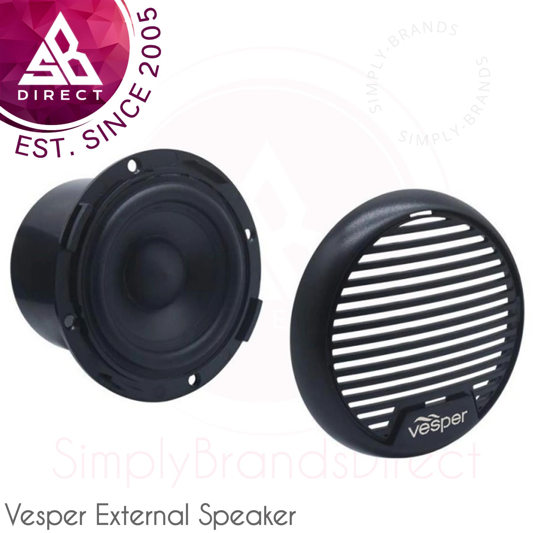 Vesper External Speaker for Cortex V1 Marine VHF Radio│70 Watt│4Ω│IP66 Rating