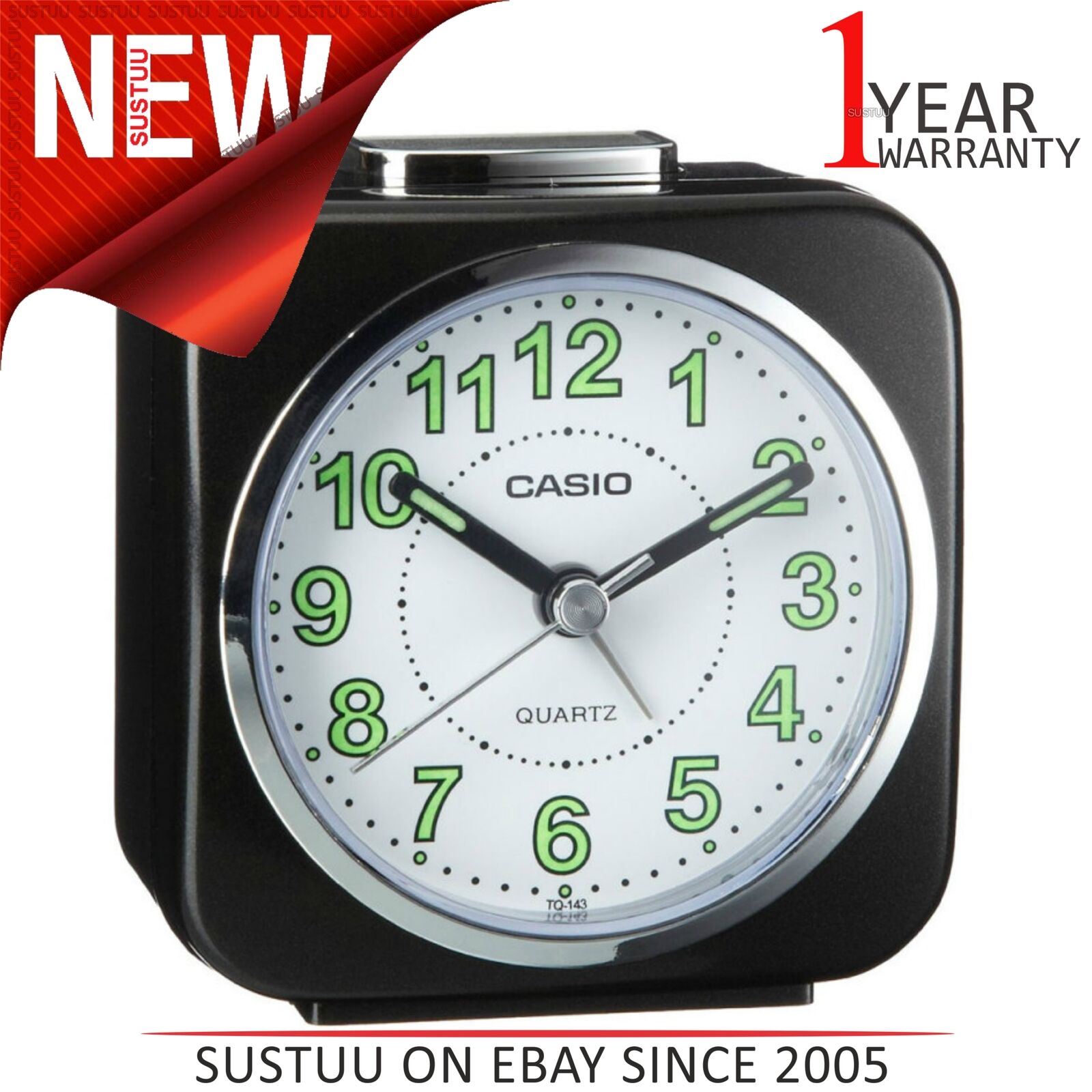 Casio Alarm Clock With Light And Snooze│Analog Luminous Hand│TQ143S