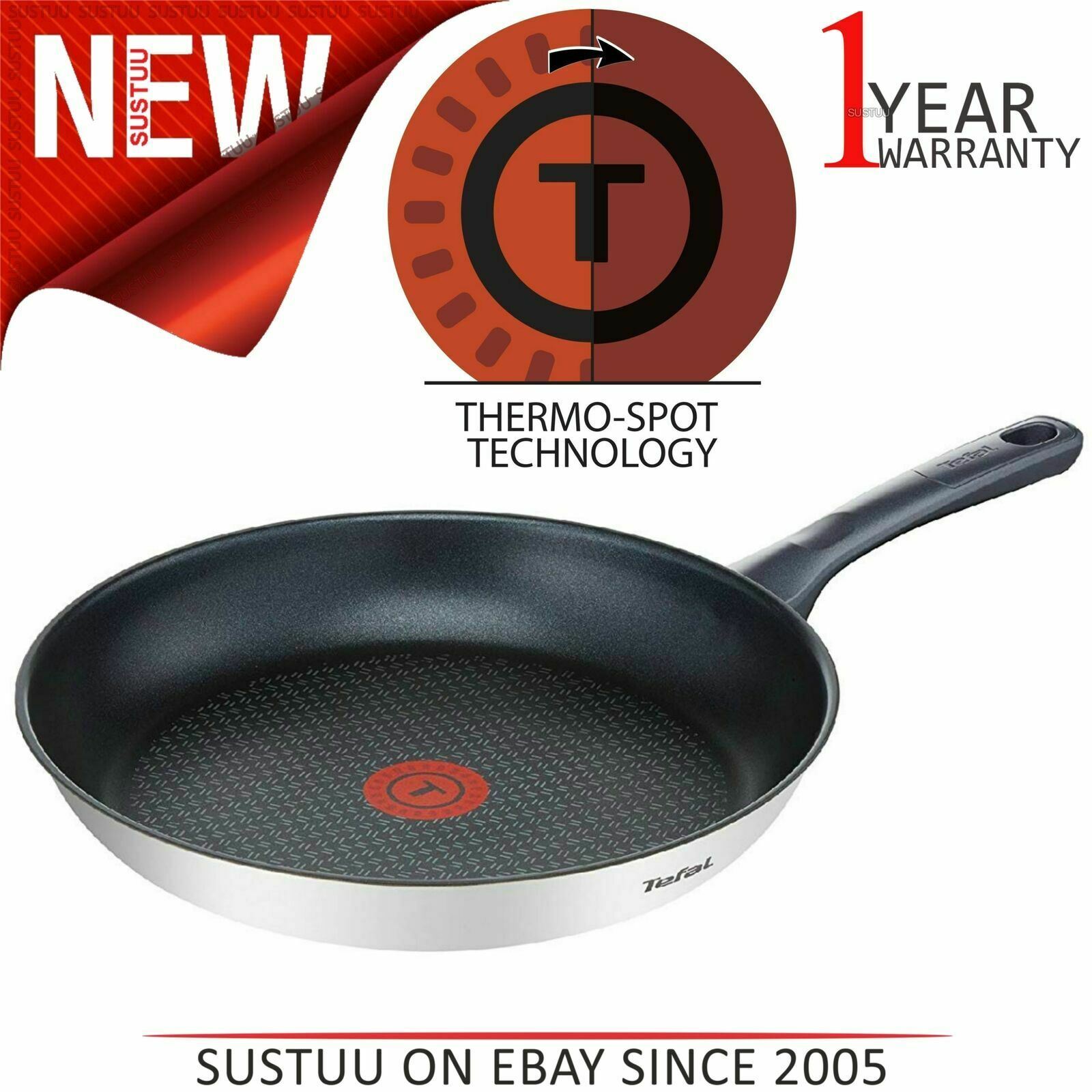 *Brand New* Tefal Daily Cook Induction Frying Pans Stainless Steel 20//30cm
