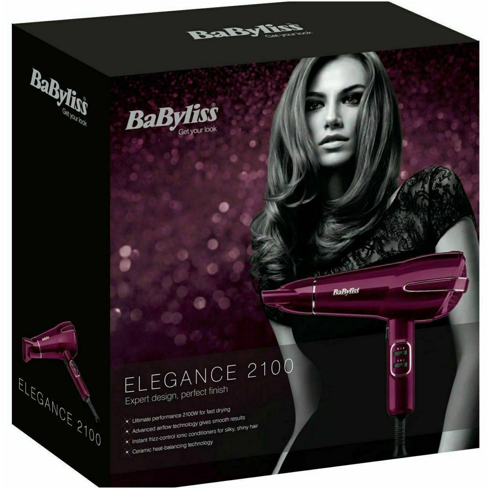 BaByliss Elegance 2100w Powerful Hair Dryer│2Metre Swivel Cord