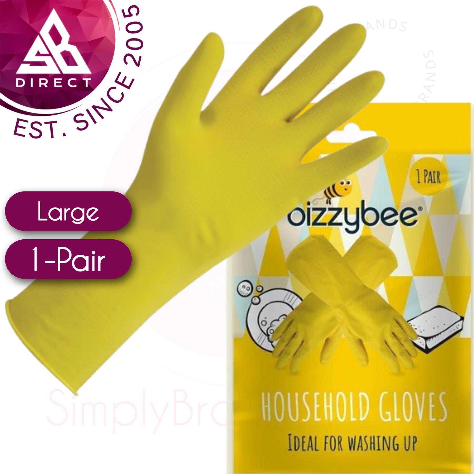 Bizzybee Gloves Extra Tough, Satin Touch, Household│Durable/ Resistant