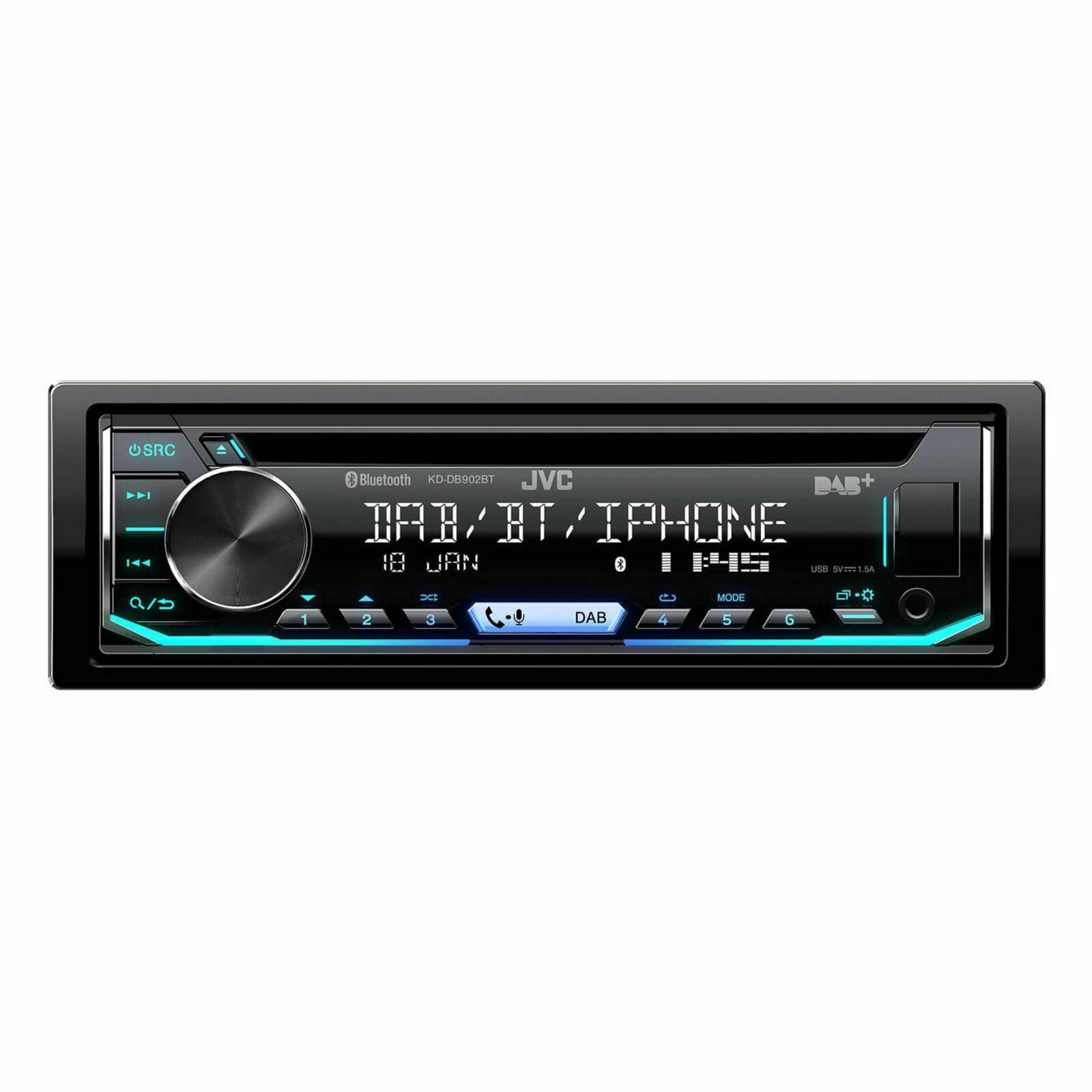 JVC KD-DB902BT CD receptor Bluetooth DAB USB AUX Headunit estéreo de coche