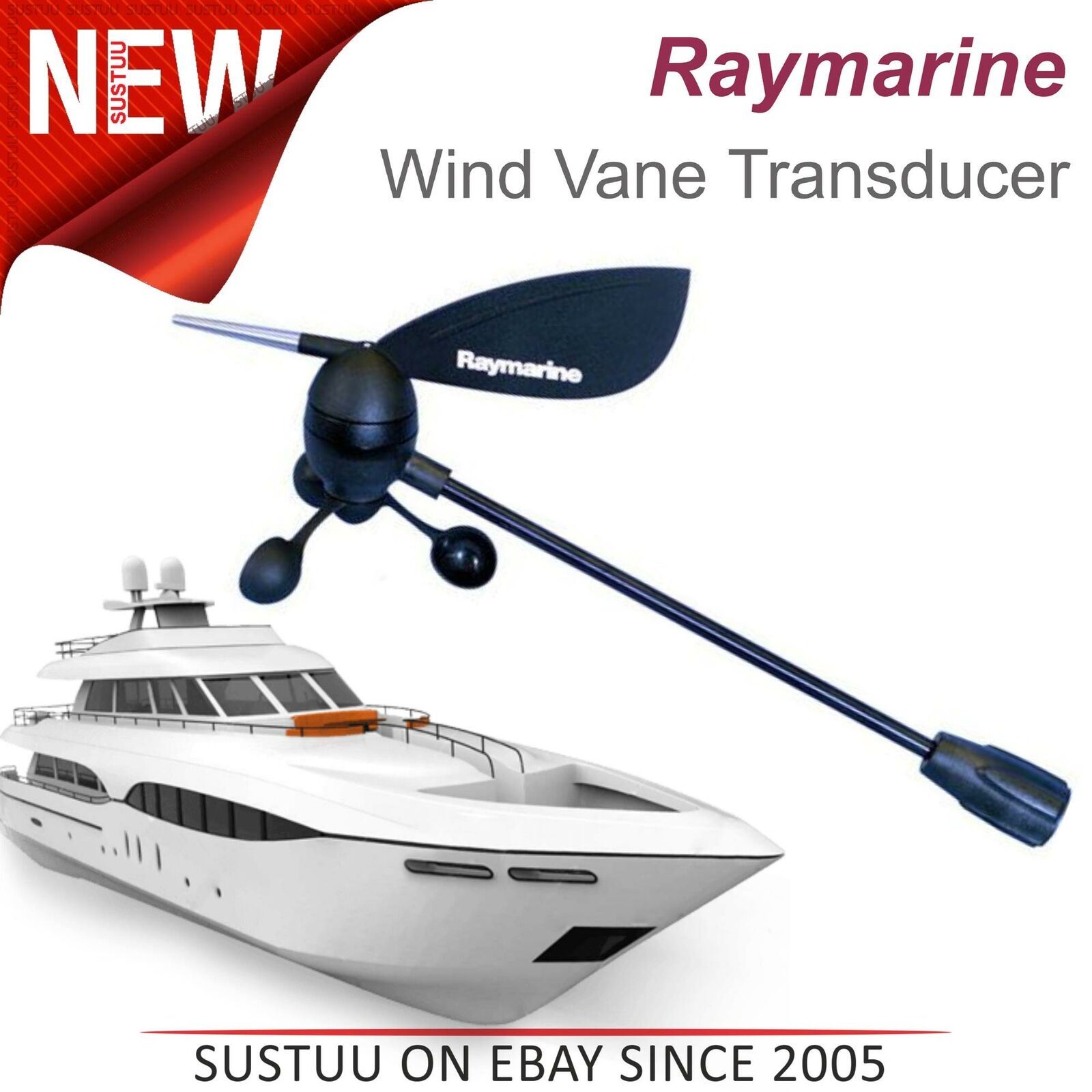 Raymarine E22078 ST60 Short Arm Vane Wind Transducer & 30m Cable│For
