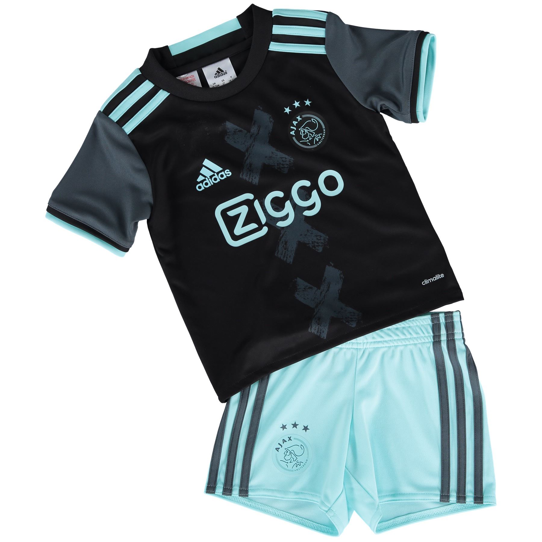 adidas Childrens Kids Football Soccer Ajax Away Mini Kit 201617