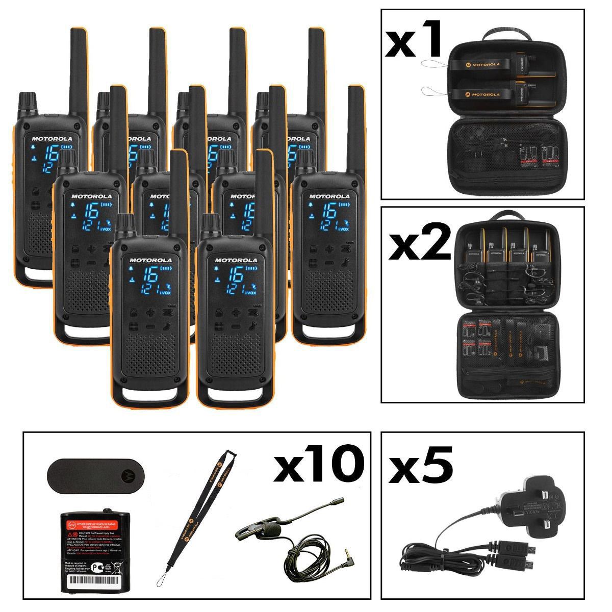 Motorola T82 Extreme Two Way Radio Walkie Talkie Rugged 10km - Afbeelding 5 van 6
