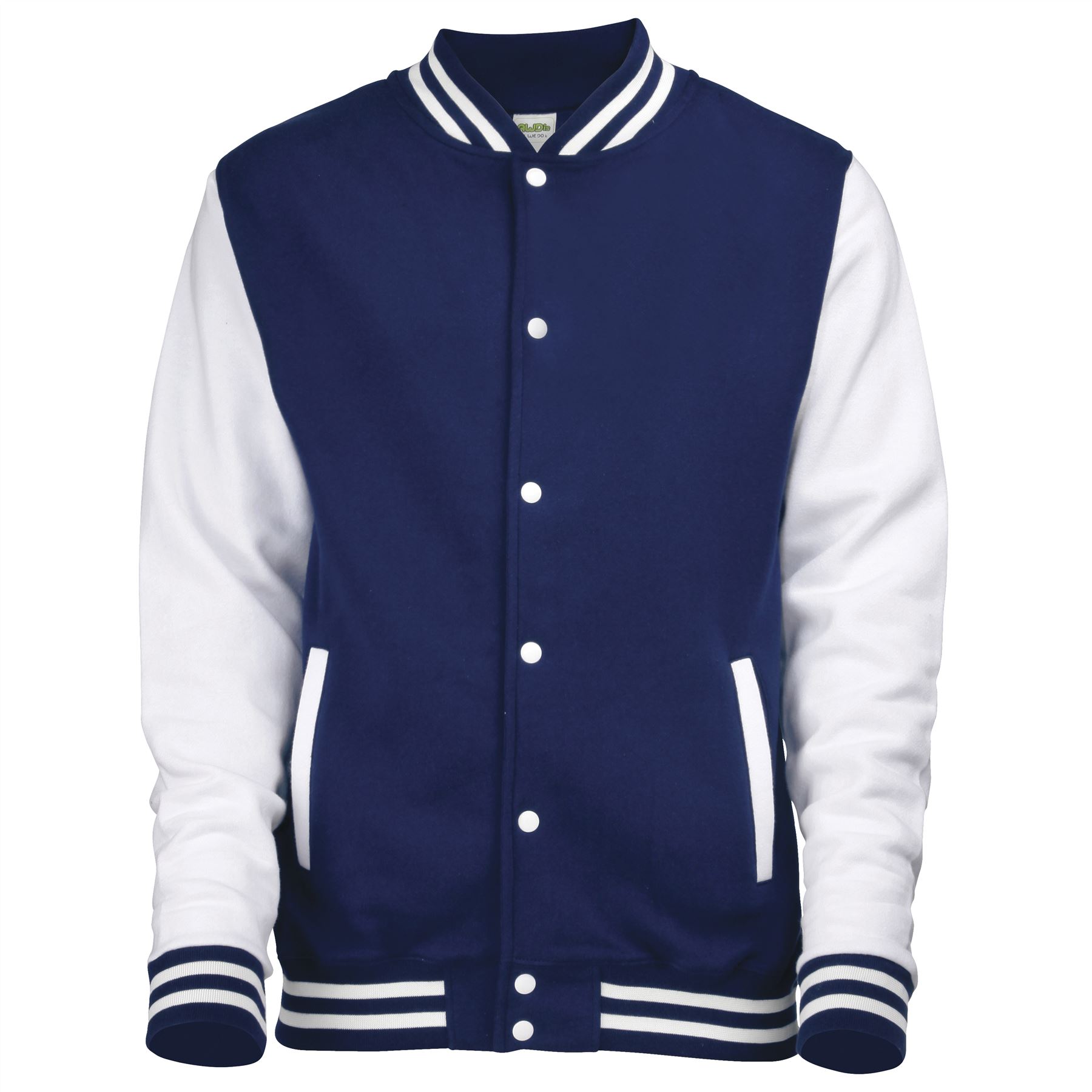 AWDis Hoods Unisex Varsity Jacket Men/Women Letterman College Fashion