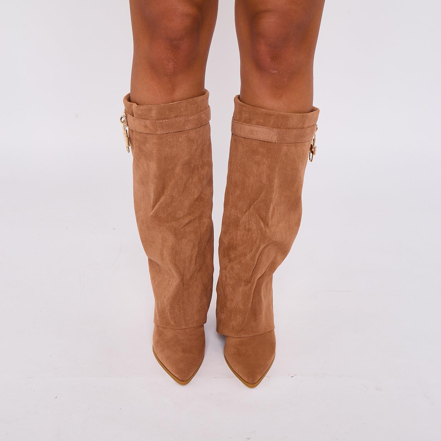 Damen Kniehohe Stiefel Lang Stretch Elastisch Zwickel Riemen Warm Winterstiefel Schuhe - Bild 11 von 22