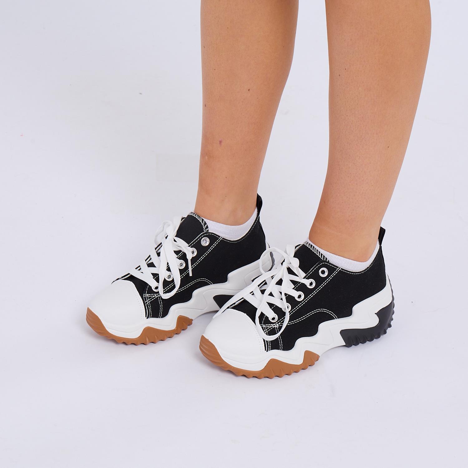 ALL SEASON WOMEN DAMEN CHUNKY SNEAKER KNÖCHEL SCHNÜR SNEAKER Schuhe Schuh - Bild 4 von 21