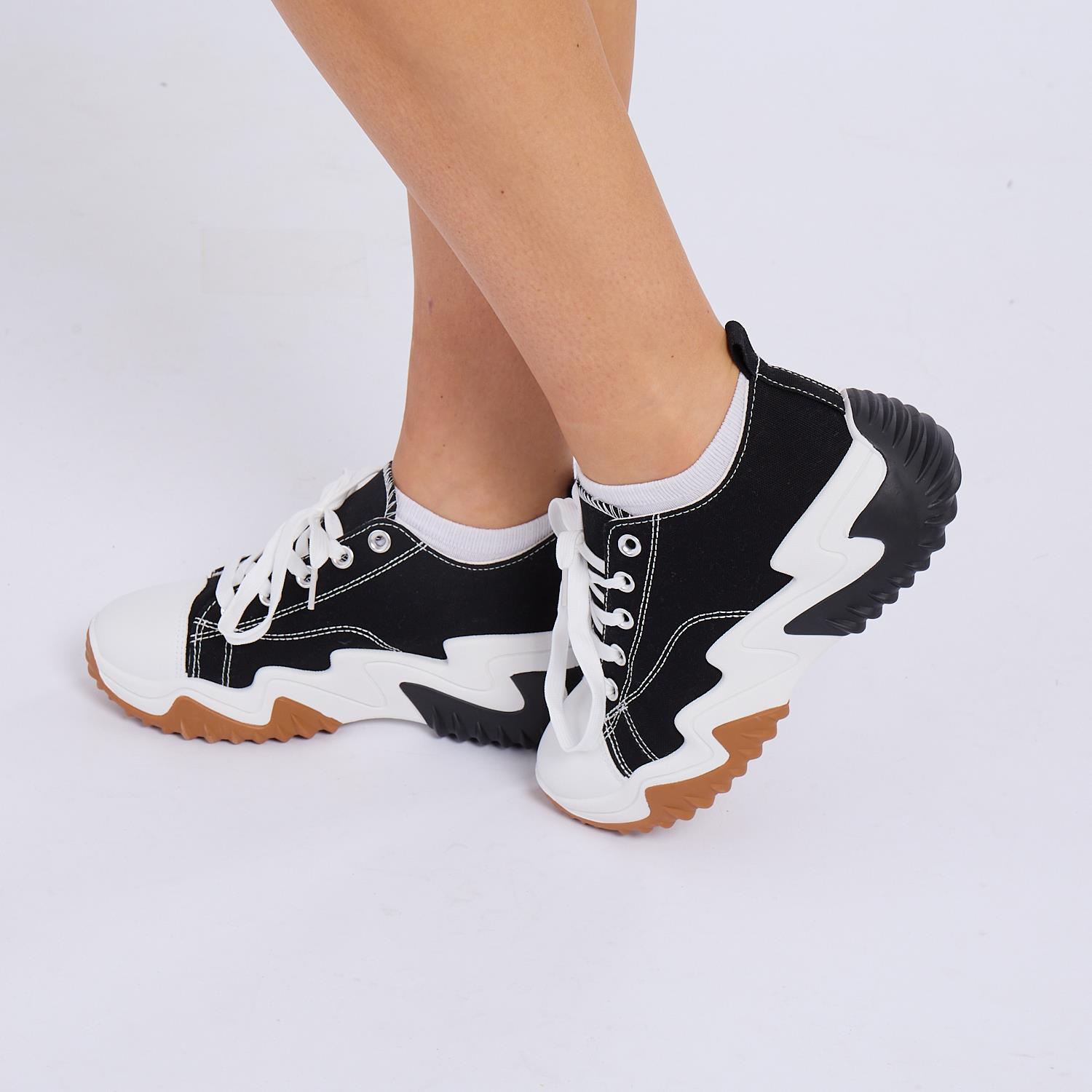 ALL SEASON WOMEN DAMEN CHUNKY SNEAKER KNÖCHEL SCHNÜR SNEAKER Schuhe Schuh - Bild 2 von 21