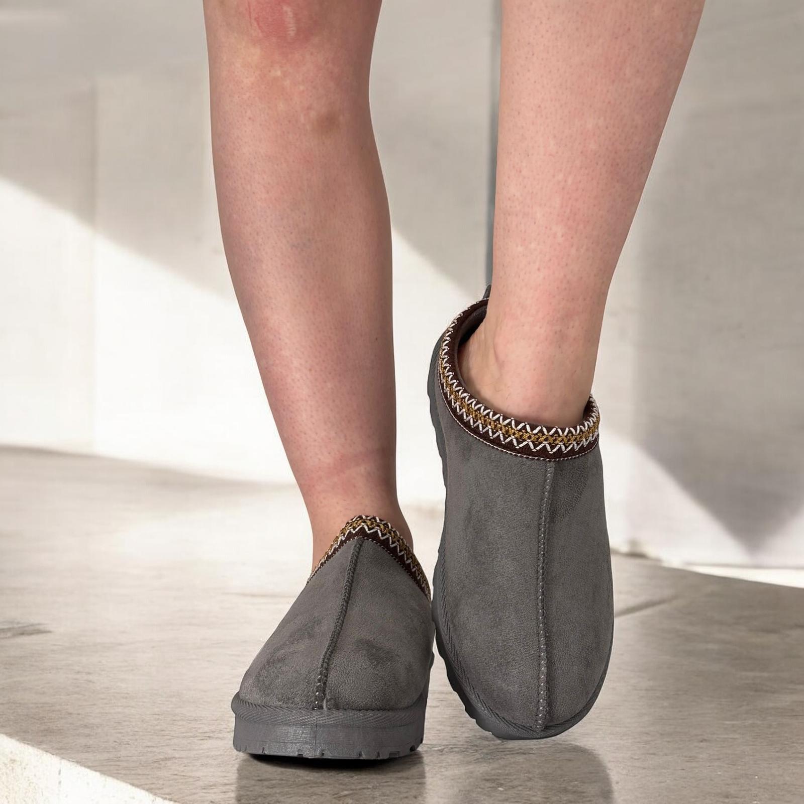 Damen Slipper Hausschuhe warm Kunstfell gefüttert Damen Hausschuhe Schuhe - Bild 16 von 19