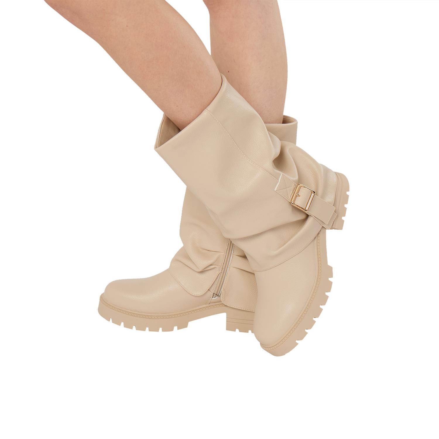 Women Mid Calf Boots Stylish Comfortable Everyday Wear Mid Calf Boots - Picture 2 of 13