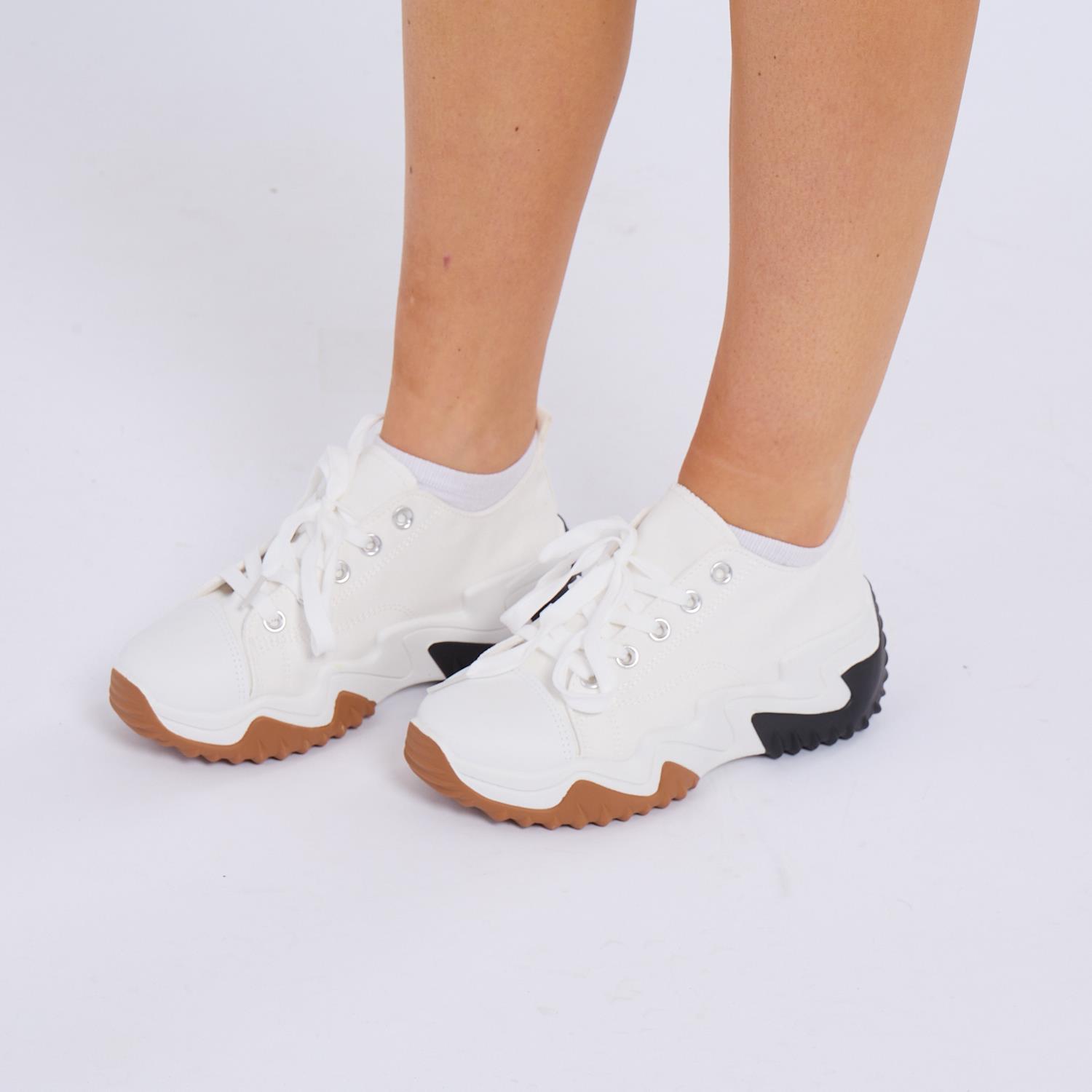ALL SEASON WOMEN DAMEN CHUNKY SNEAKER KNÖCHEL SCHNÜR SNEAKER Schuhe Schuh - Bild 20 von 21