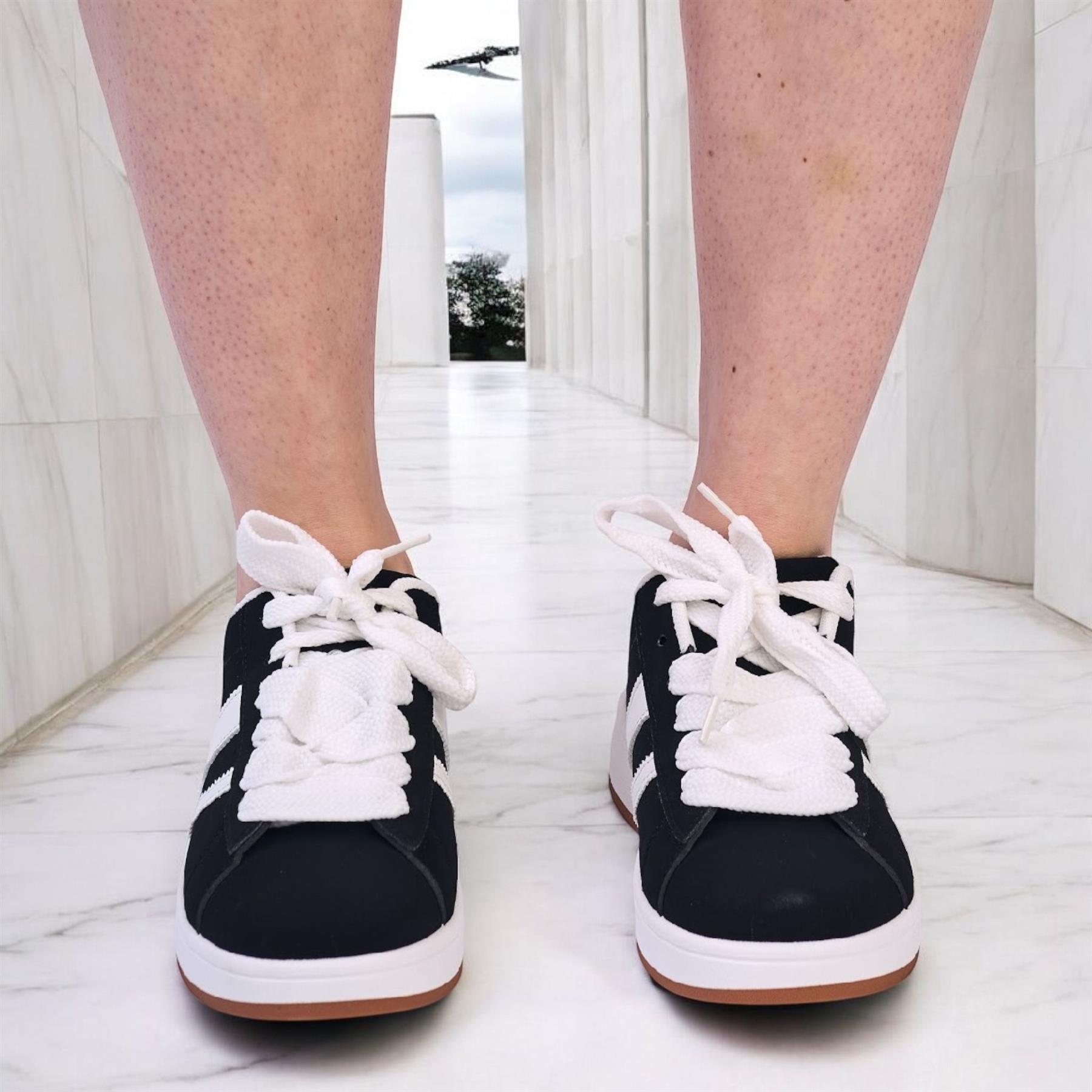 Damen-Sneaker flache Sohle modische bequeme weiche Sohle Wandern Sportschuhe - Bild 8 von 21