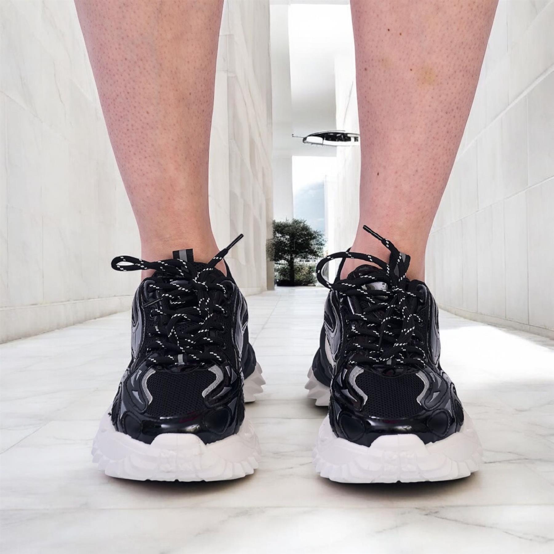 Women Chunky Sneakers Fashion Platform Comfortable Wedge Walking Sport Sneakers - Picture 7 of 17