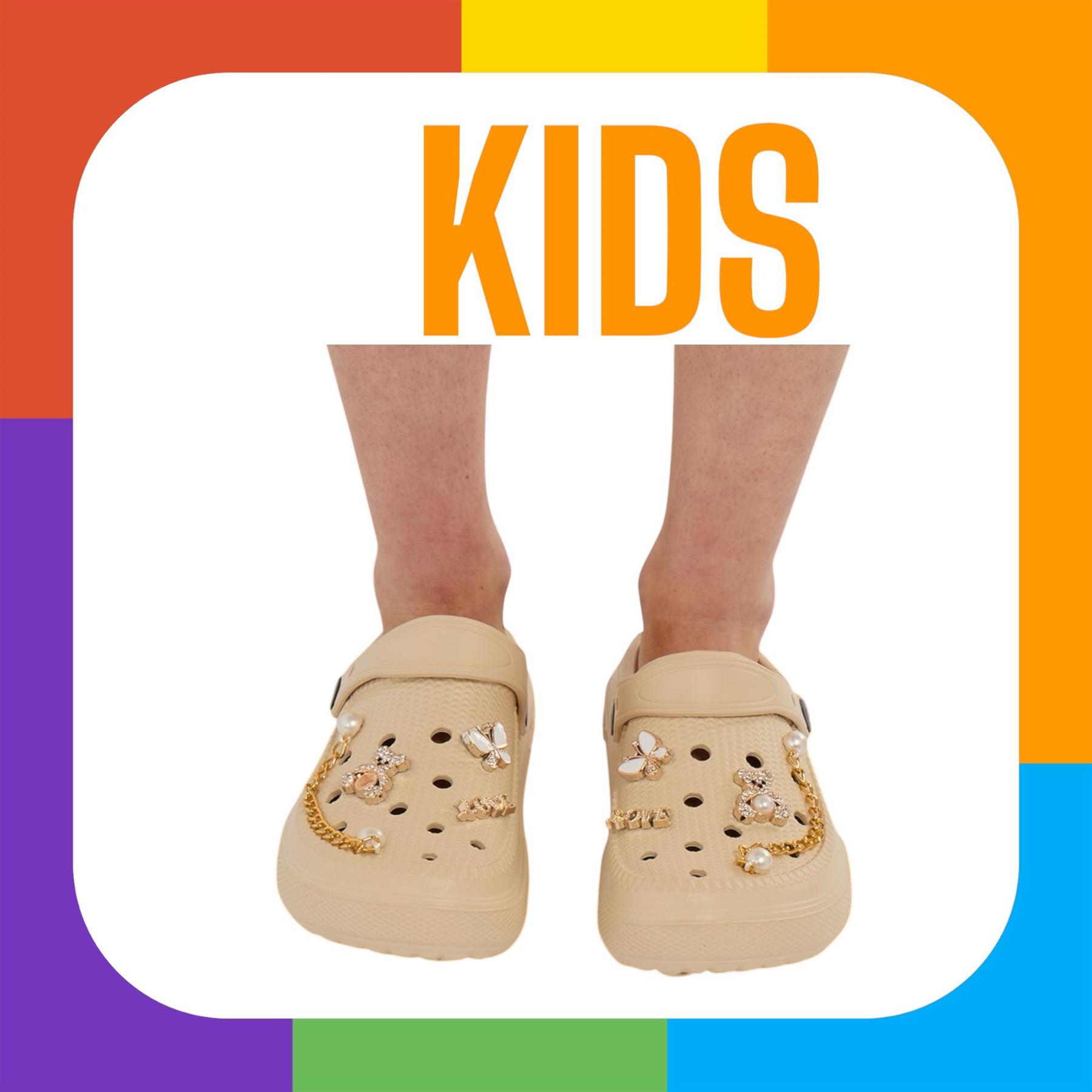 Zuecos gruesos para niños con divertidos dijes extraíbles cómodos zapatos sin cordones de verano - Imagen 3 de 17