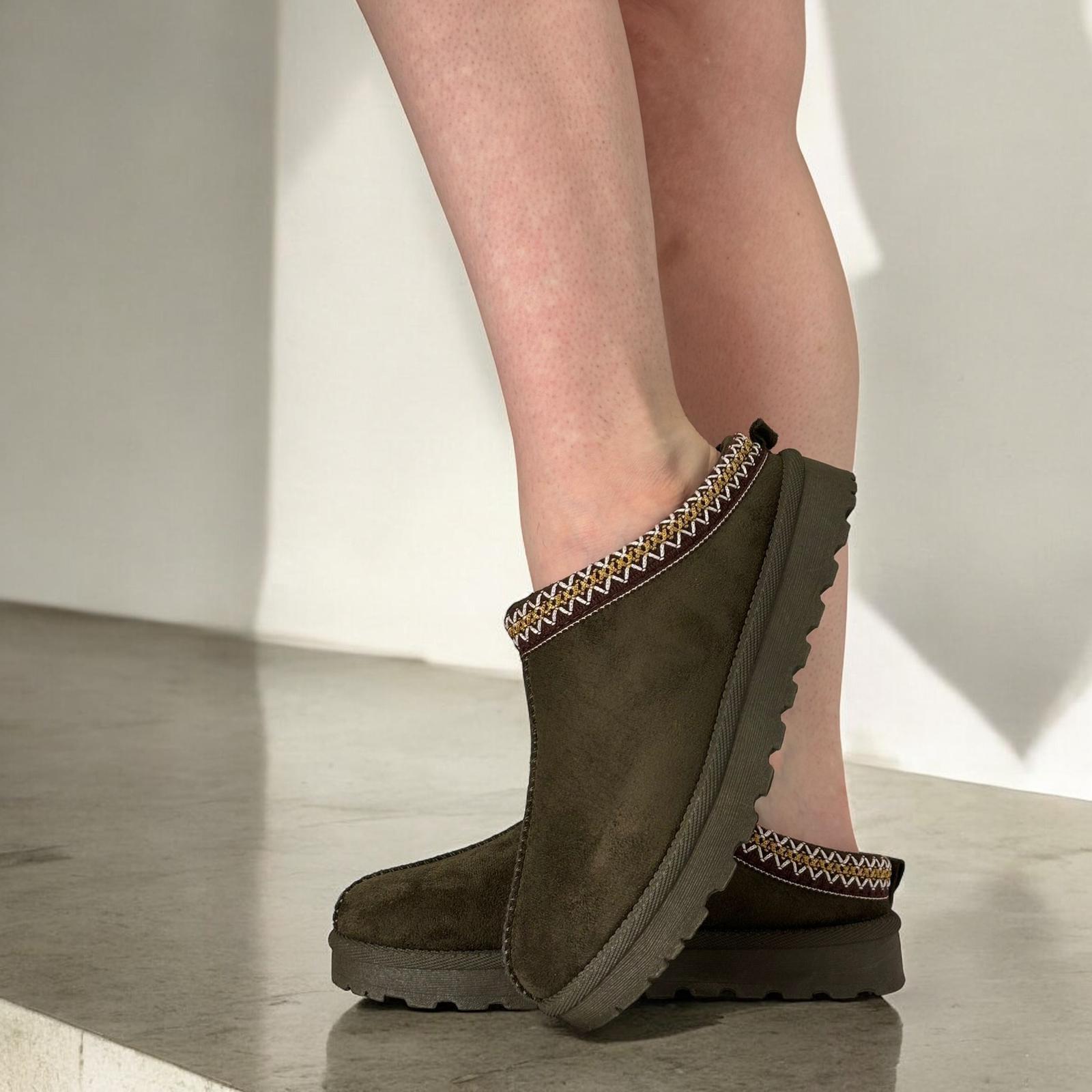 Damen Slipper Hausschuhe warm Kunstfell gefüttert Damen Hausschuhe Schuhe - Bild 12 von 19
