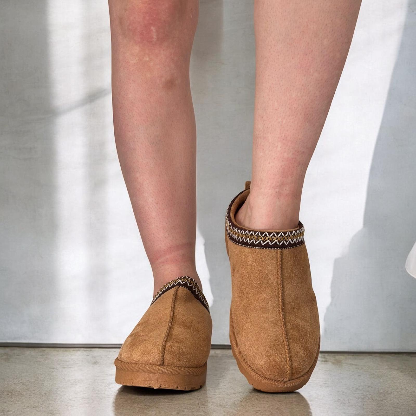 Damen Slipper Hausschuhe warm Kunstfell gefüttert Damen Hausschuhe Schuhe - Bild 10 von 19