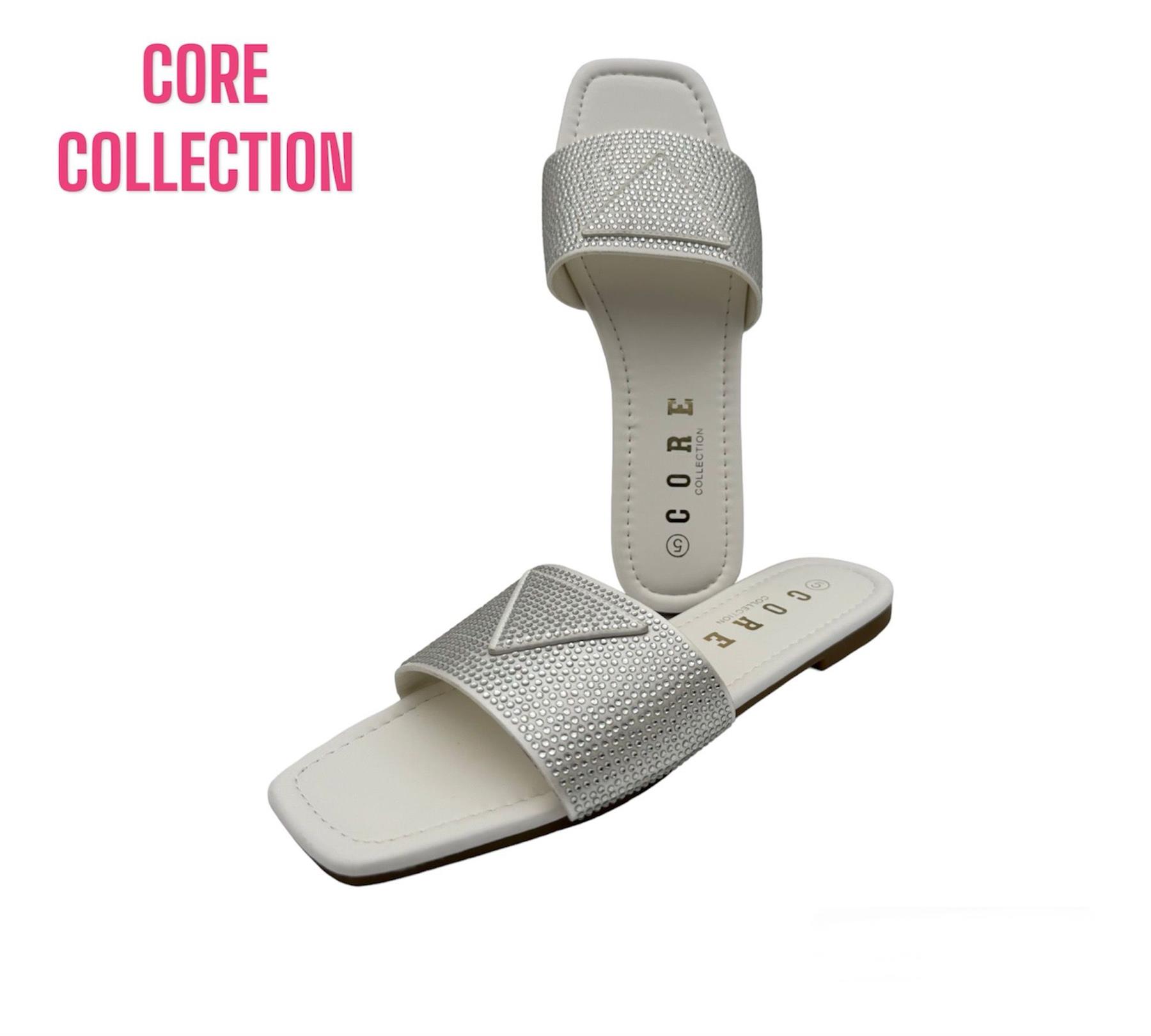 Womens Summer Slip On Sliders with Decorative Beads - Picture 6 of 7