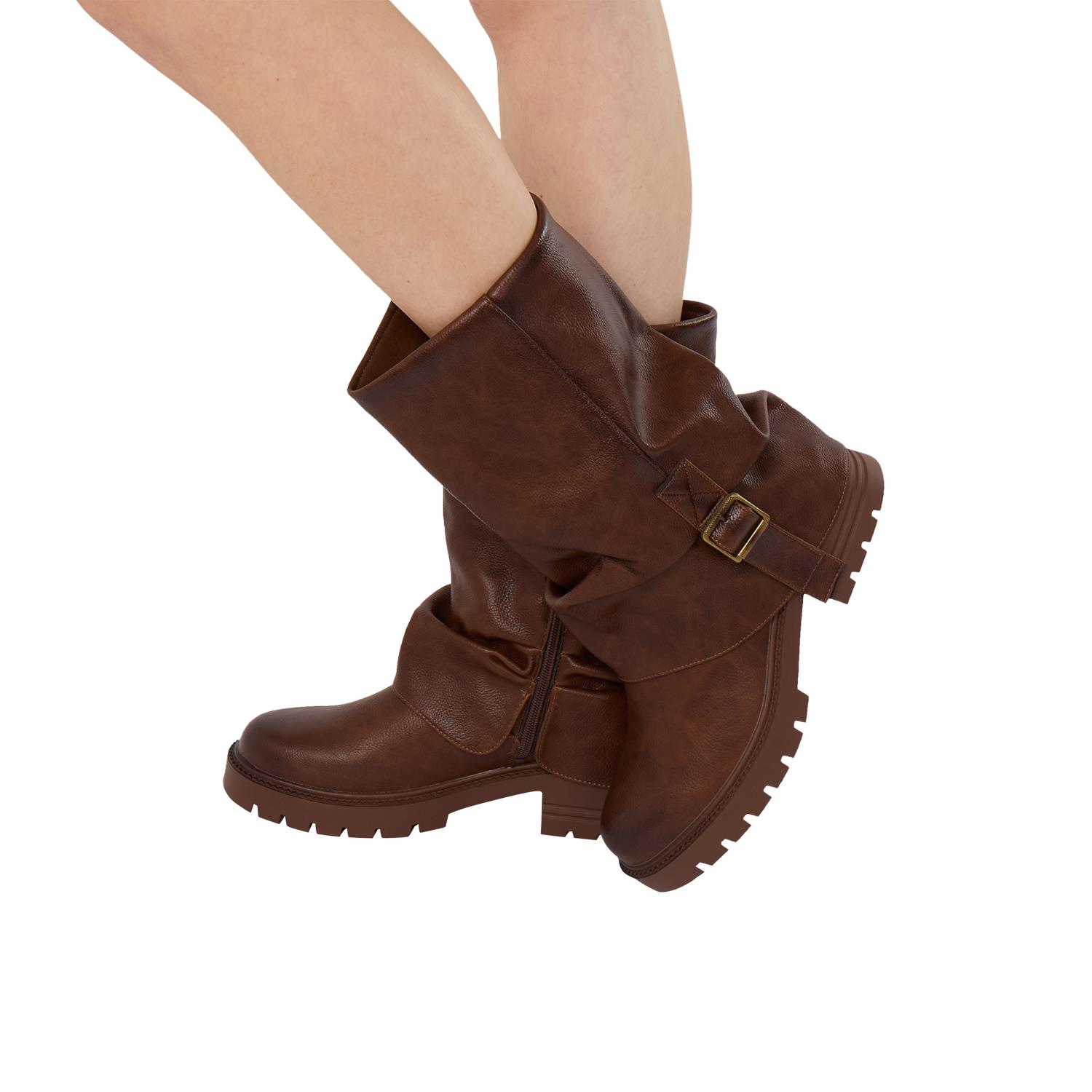 Women Mid Calf Boots Stylish Comfortable Everyday Wear Mid Calf Boots - Picture 10 of 13