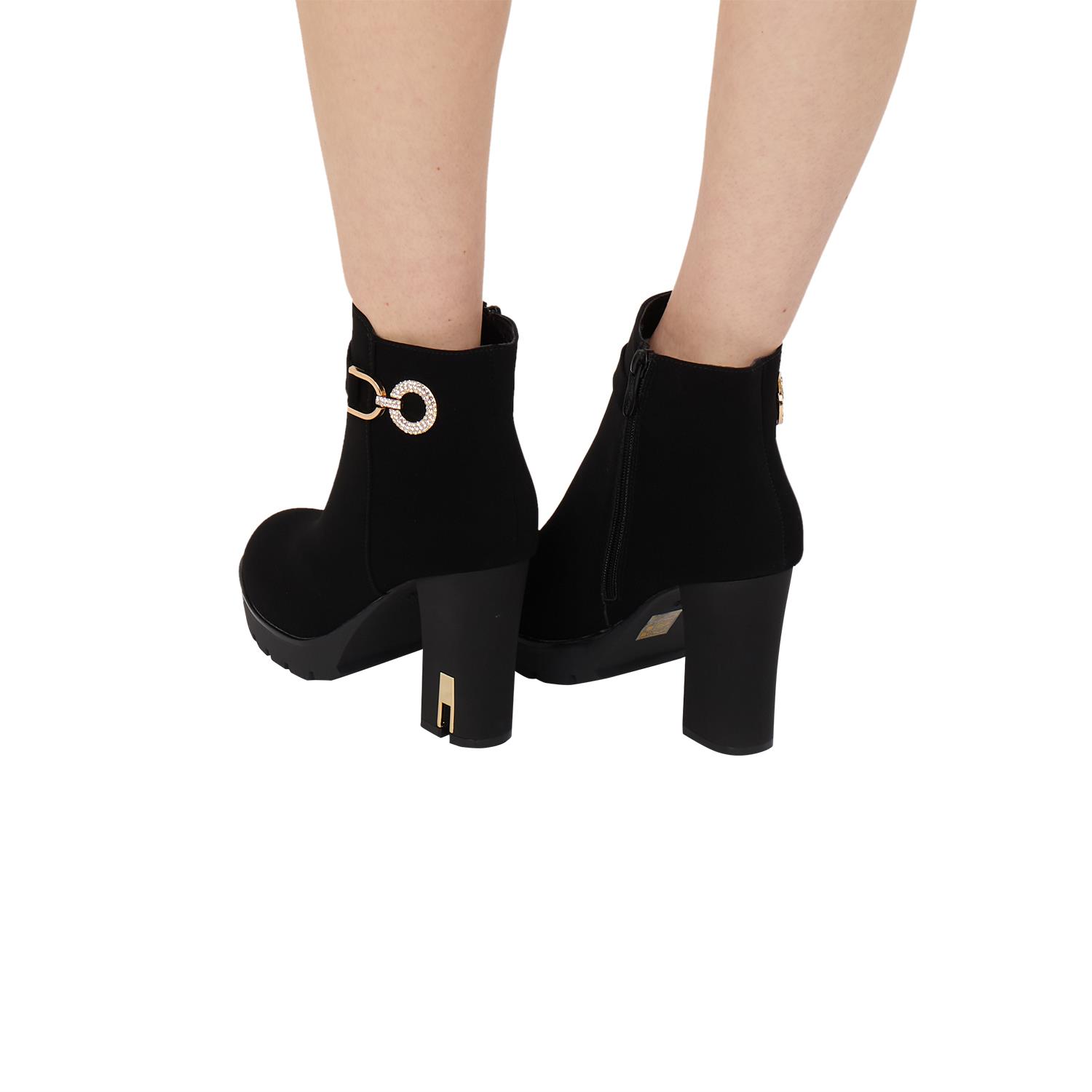 Women Stylish High Heel Ankle Boots Women Ankle Boots with High Heel Fashion - Picture 3 of 5
