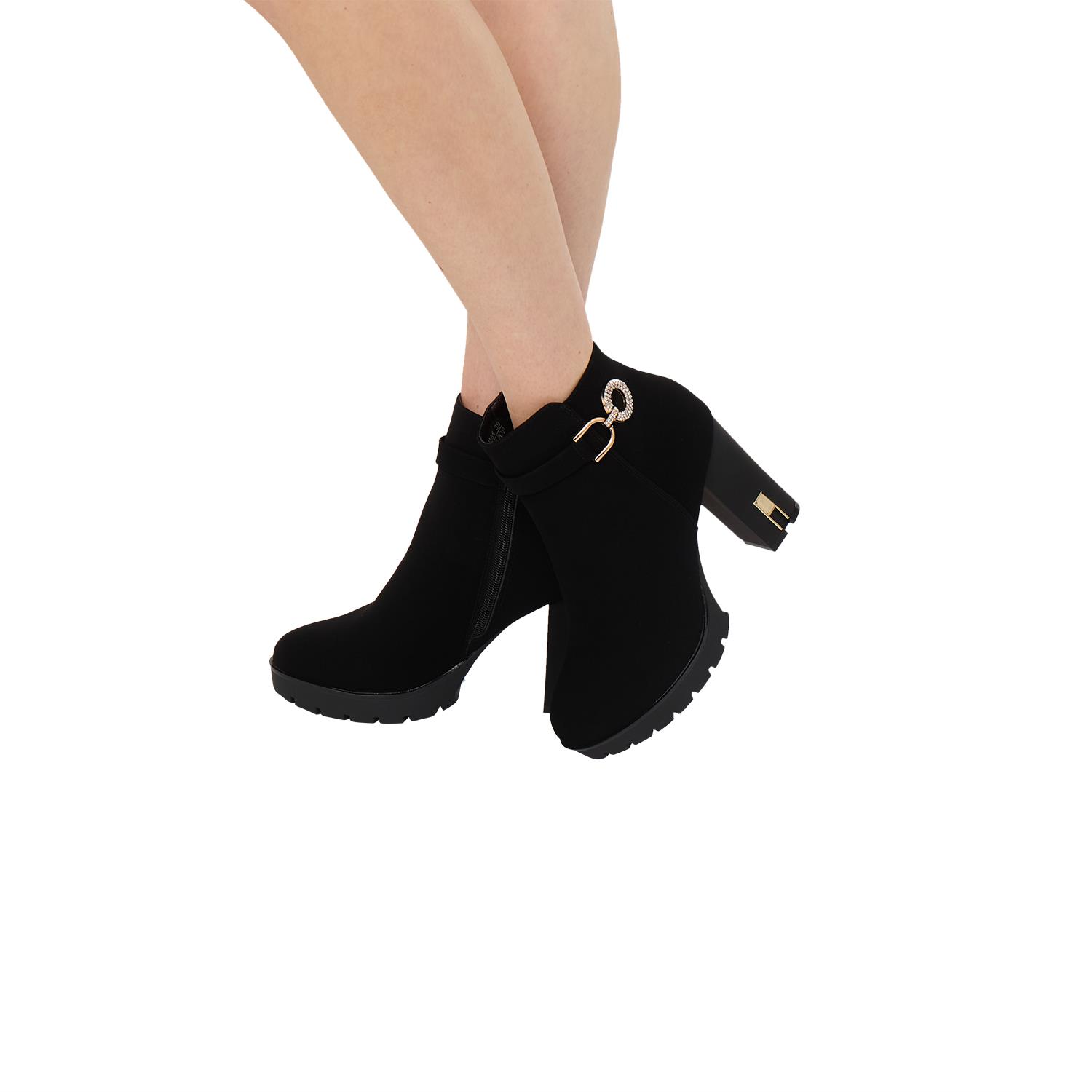 Women Stylish High Heel Ankle Boots Women Ankle Boots with High Heel Fashion - Picture 2 of 5