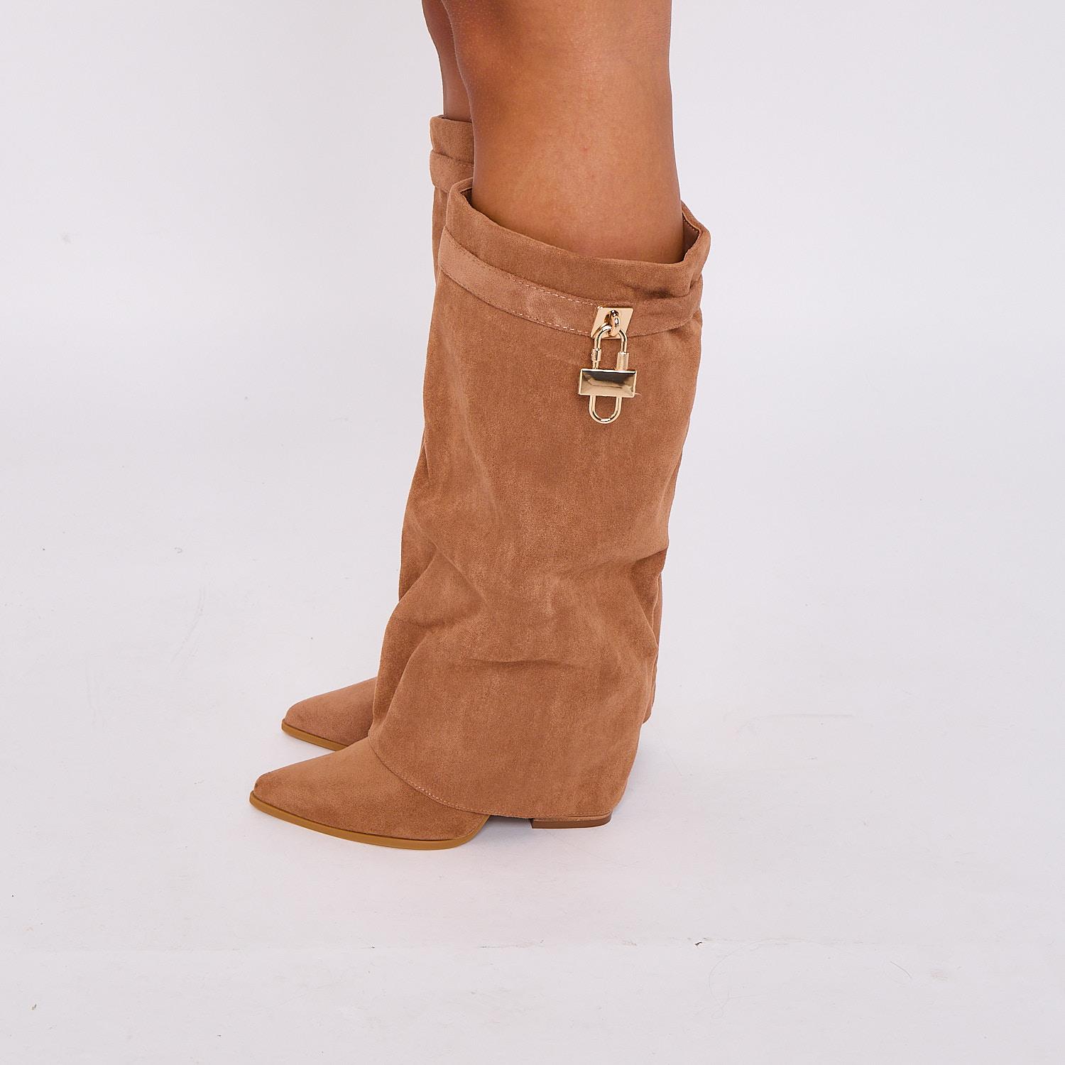Damen Kniehohe Stiefel Lang Stretch Elastisch Zwickel Riemen Warm Winterstiefel Schuhe - Bild 13 von 22
