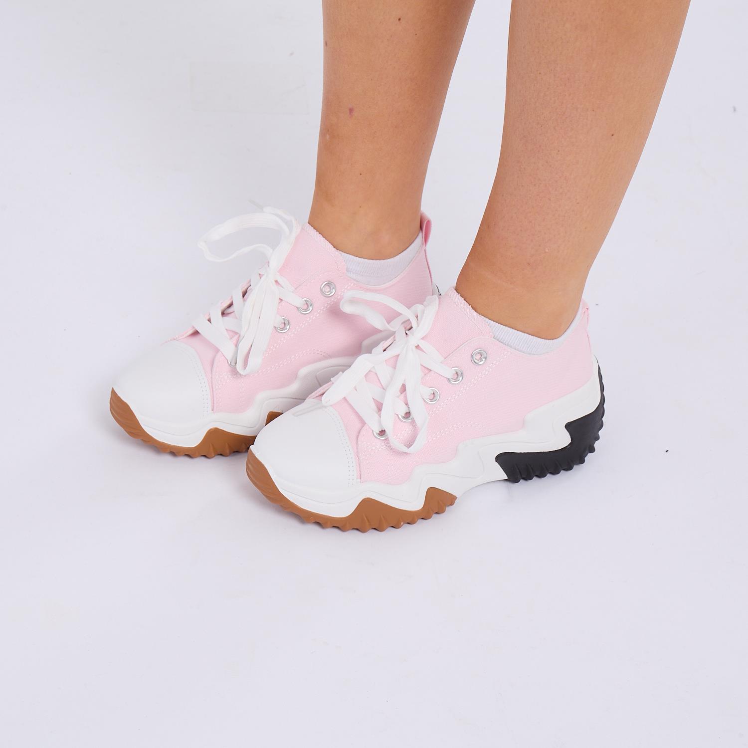 ALL SEASON WOMEN DAMEN CHUNKY SNEAKER KNÖCHEL SCHNÜR SNEAKER Schuhe Schuh - Bild 16 von 21