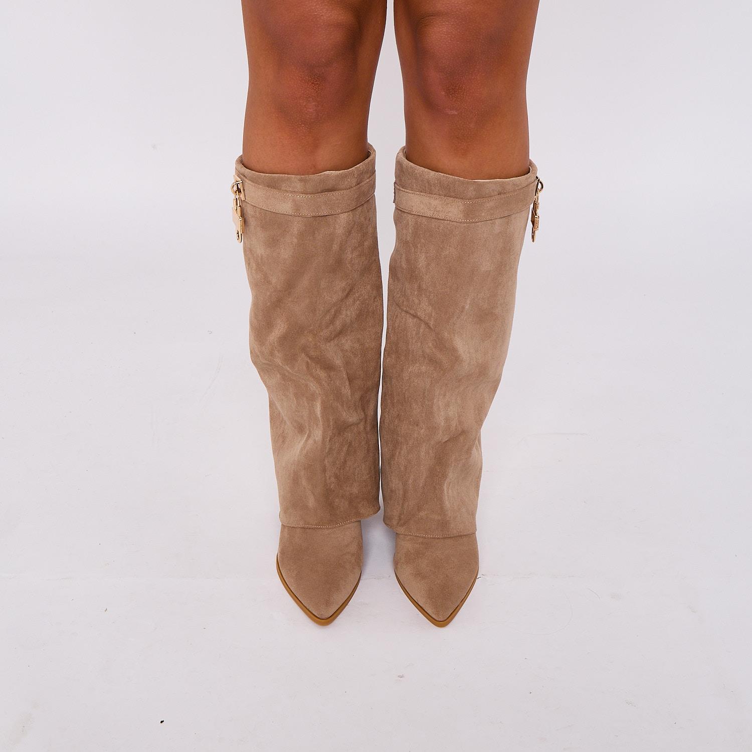 Damen Kniehohe Stiefel Lang Stretch Elastisch Zwickel Riemen Warm Winterstiefel Schuhe - Bild 21 von 22